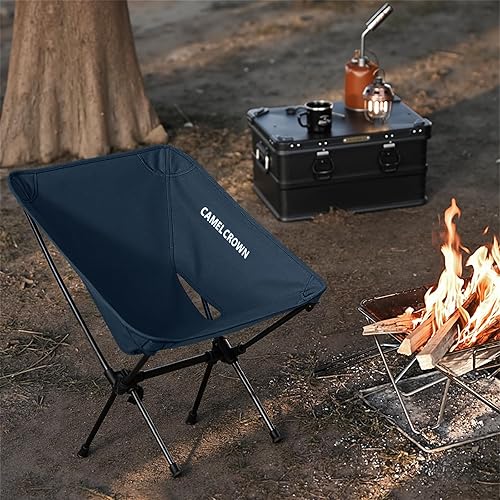 Miniatura 2 de CAMEL CROWN Silla de camping portátil plegable compacta para césped, silla ligera para mochileros con bolsa de transporte para senderismo al aire