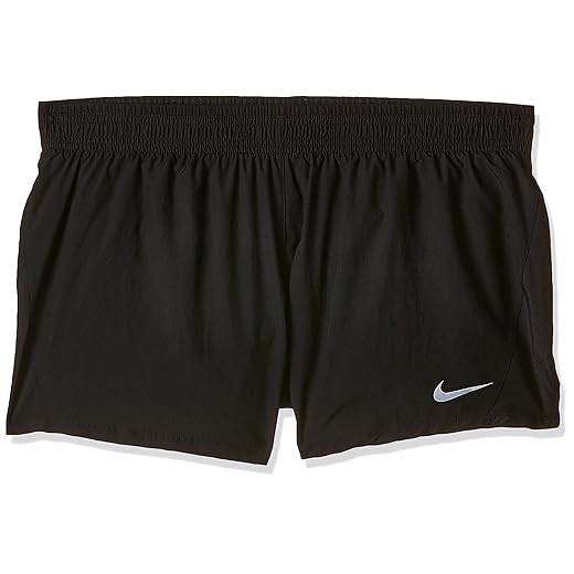 NIKE Women's 10K Running Shorts, Black/Black/Black/Wolf Grey, Medium
