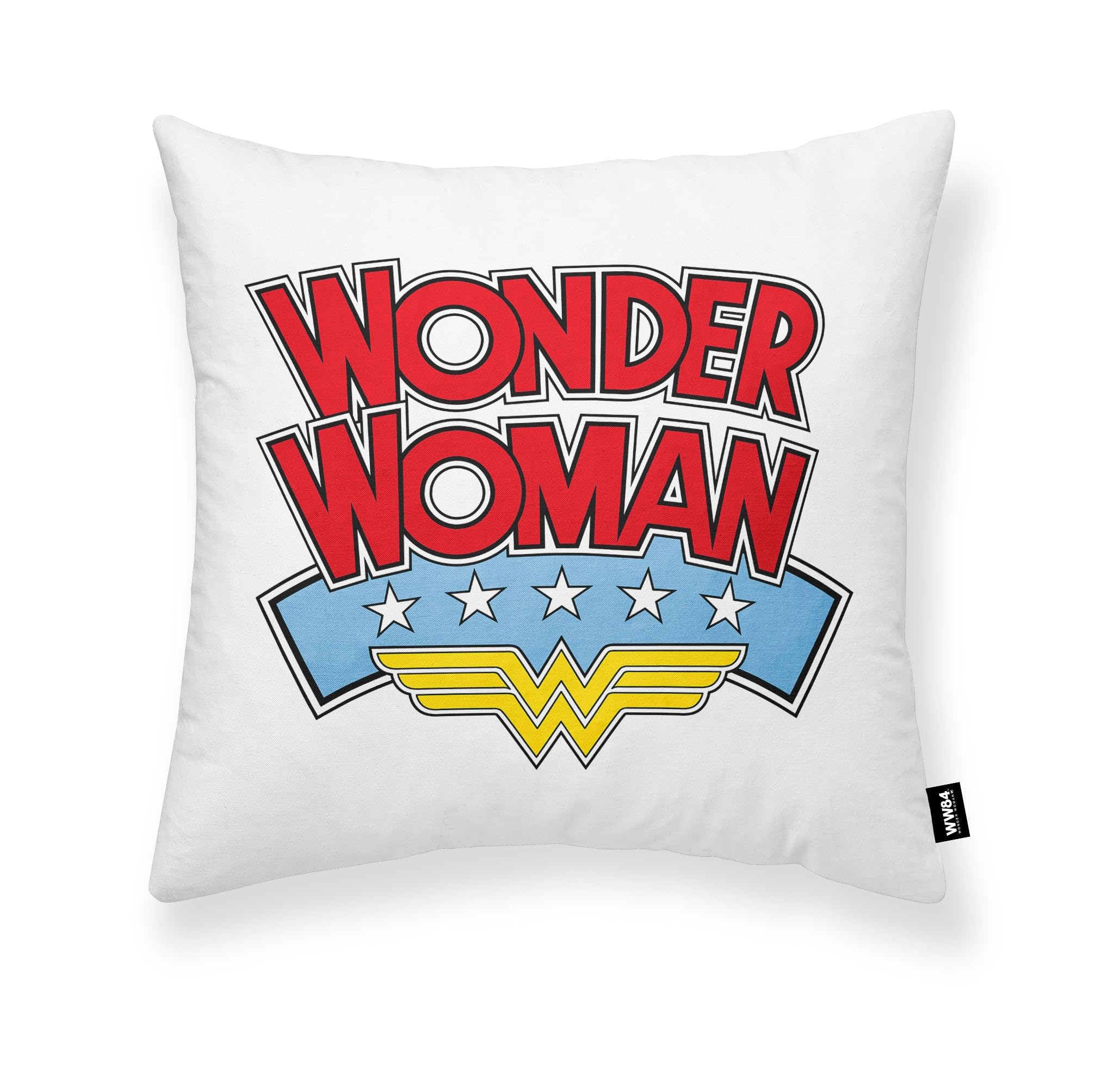 BELUM | Cushion Cover 100% Cotton 45x45 cm Woman Power A | Cushion Cover Rick and Morty | Cushion Cover Half Panama Fabric 100% Organic Cotton