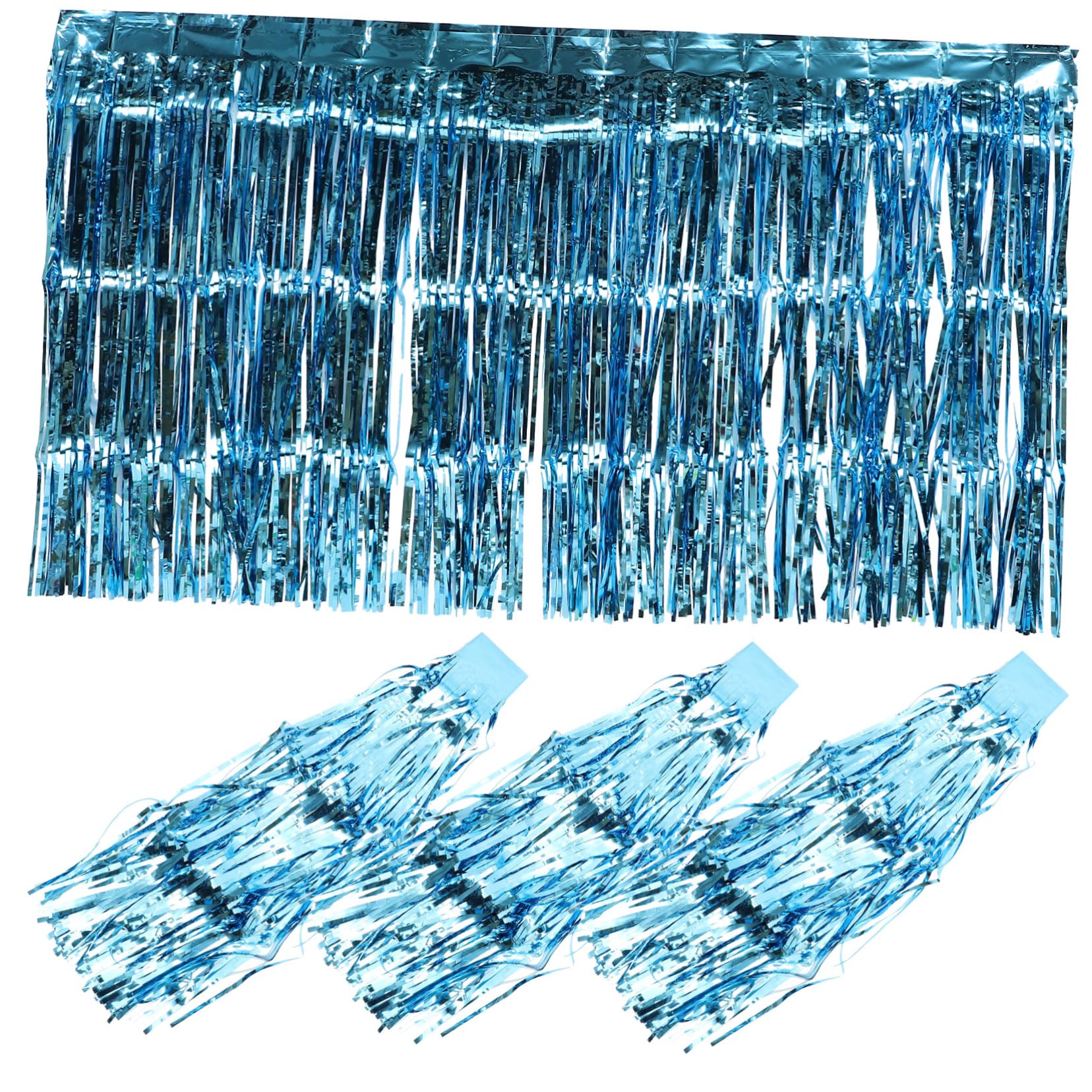 Garneck Elegant Party Supply 4 Pack Fringe Tinsel Table Skirt Carnival Theme Decor for Wedding Birthday New Year