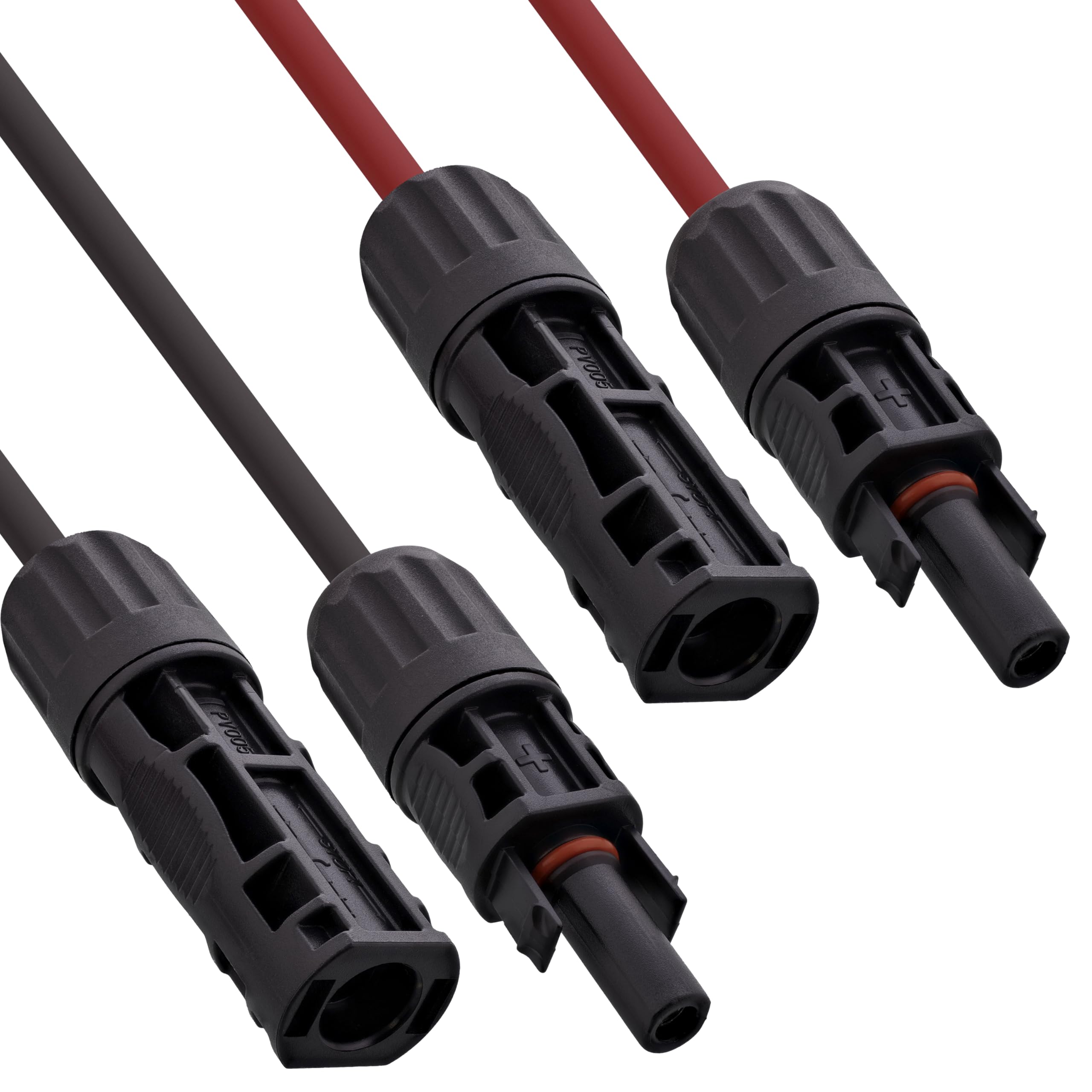 InLine 6mm² Solarkabel Verlängerungs-Set, 7,5m, inkl. Solarstecker, MC4, schwarz/rot, Verlängerungskabel H1Z2Z2-K, Photovoltaik, UV-beständig & langlebig, 95607