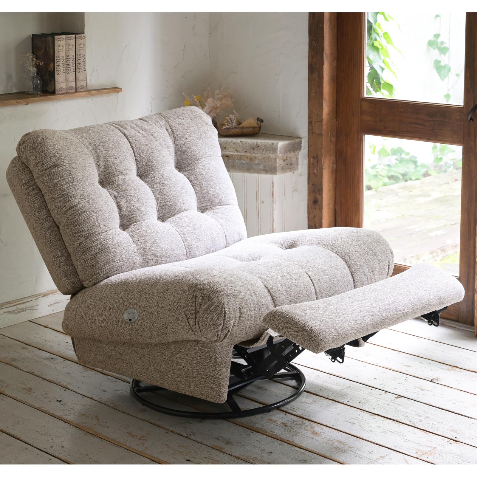 Amazon｜[山善] ソファ リクライニングソファ 電動 回転式 スイング  