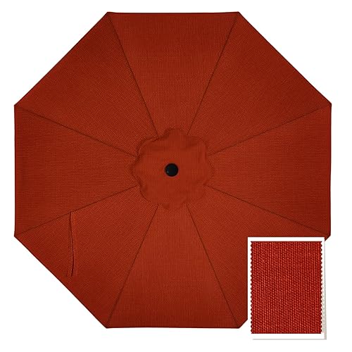 MASTERCANOPY 5-Year-Non-Fading Olefin 9FT Patio Umbrella Replacement Canopy-Orange Canopy Only