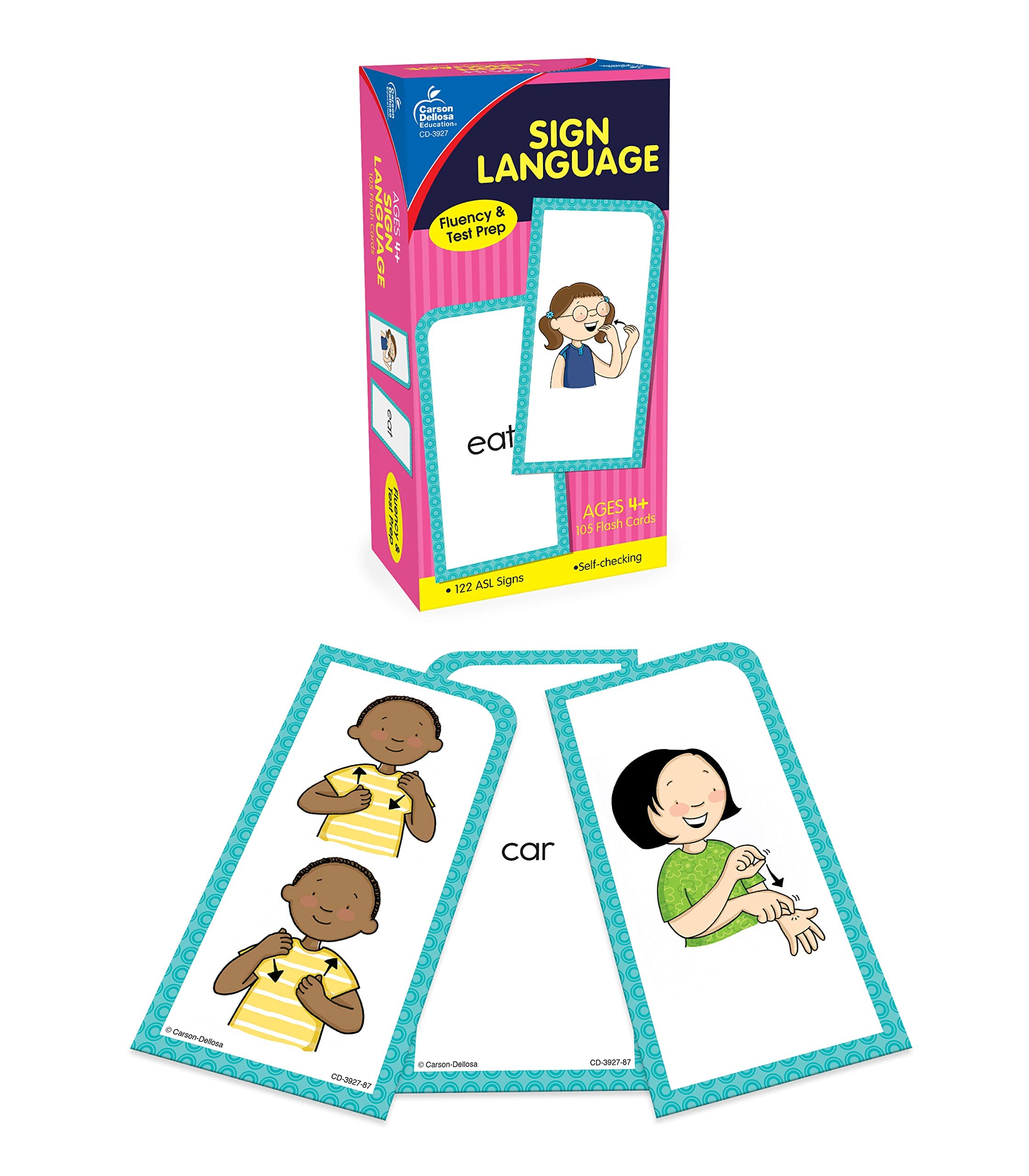 Buy Carson Dellosa 122 American Sign Language Flash Cards For Toddlers