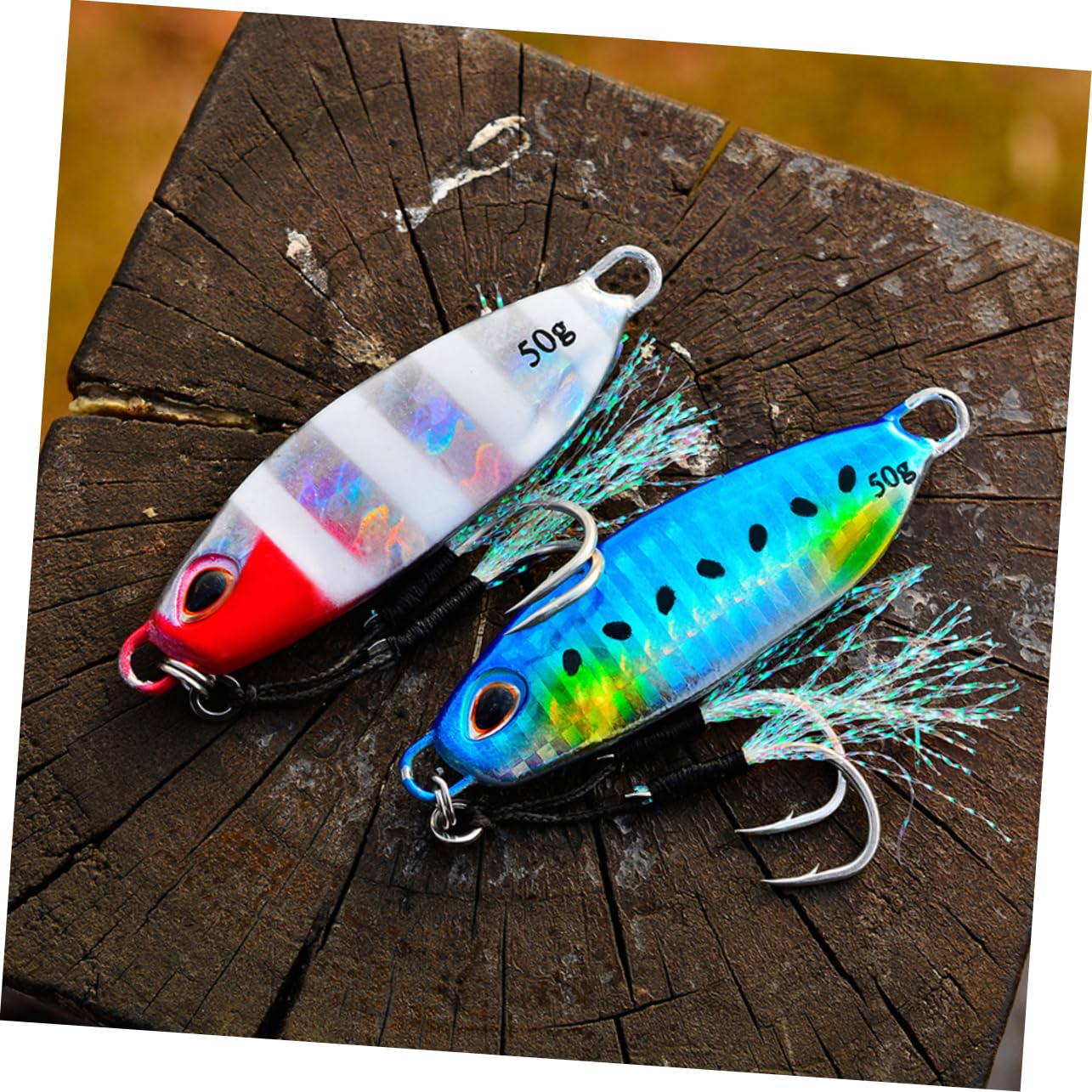 Toyvian Esche Metalliche a Forma di Pesce 5 Pezzi per Pesca All'aperto | Design Riflettente, Riutilizzabili e Resistenti All'usura, Sistema di Trasferimento della Gravità, Set da 5