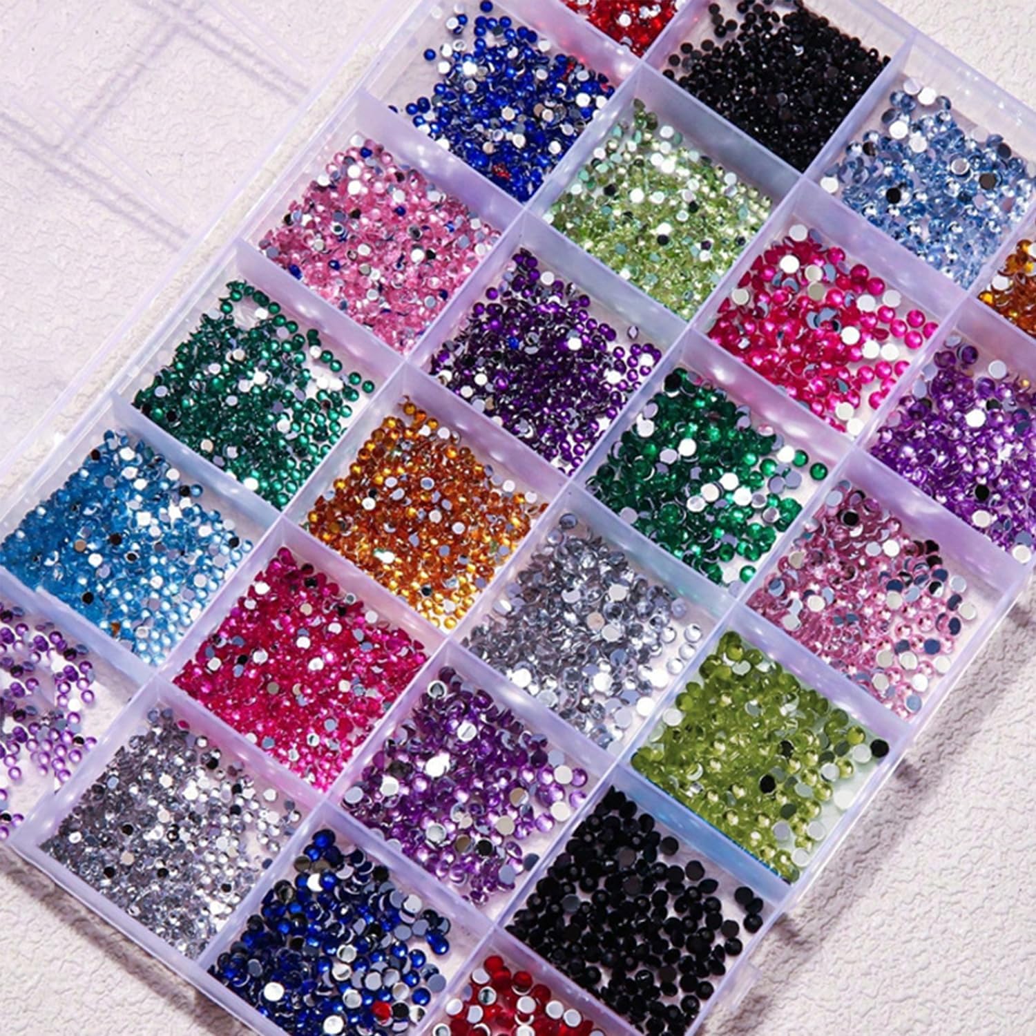 6000Pcs Resin Jelly Rhinestones for Crafting 2mm 3mm Mixed-Color Flatback Gems, Bedazzling Crystal with 2 Pcs B7000 Fabric Glue for Crafting,for DIY Crafts Clothing Tumblers Decor Nail Art Makeup