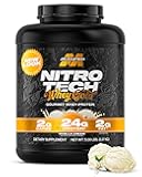 Muscletech Whey Protein Powder (French Vanilla Cream, 5LB) - Nitro-Tech Whey Protein Isolate Smoothie Mix for Lean Muscle & Recovery - 24g of Whey Gold Protein for Women & Men - Packaging May Vary