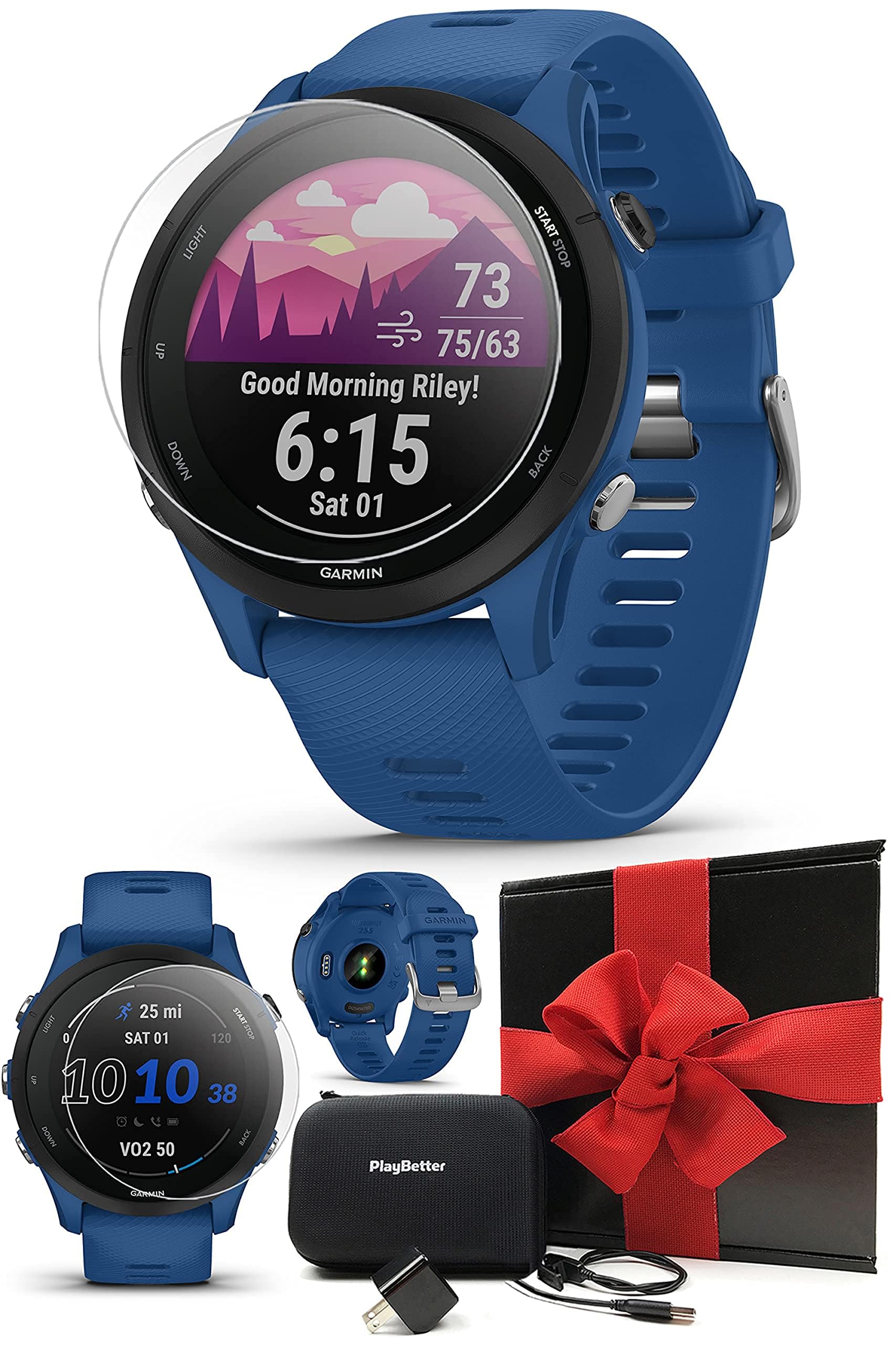 Garmin Forerunner 255 (Tidal Blue) GPS Running Smartwatch - Men's