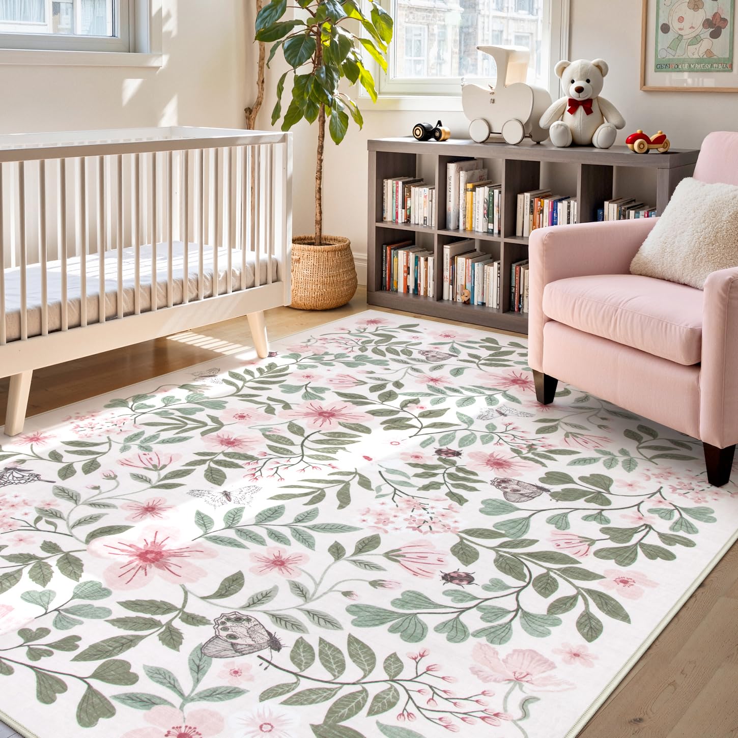 Lahome Reverie Pink Floral Rug