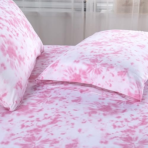 Miniatura 6 de Elegant Comfort Juego de sábanas suaves de lujo con patrón de teñido anudado de 1500 hilos, percal de calidad egipcia, microfibra suave, resistente