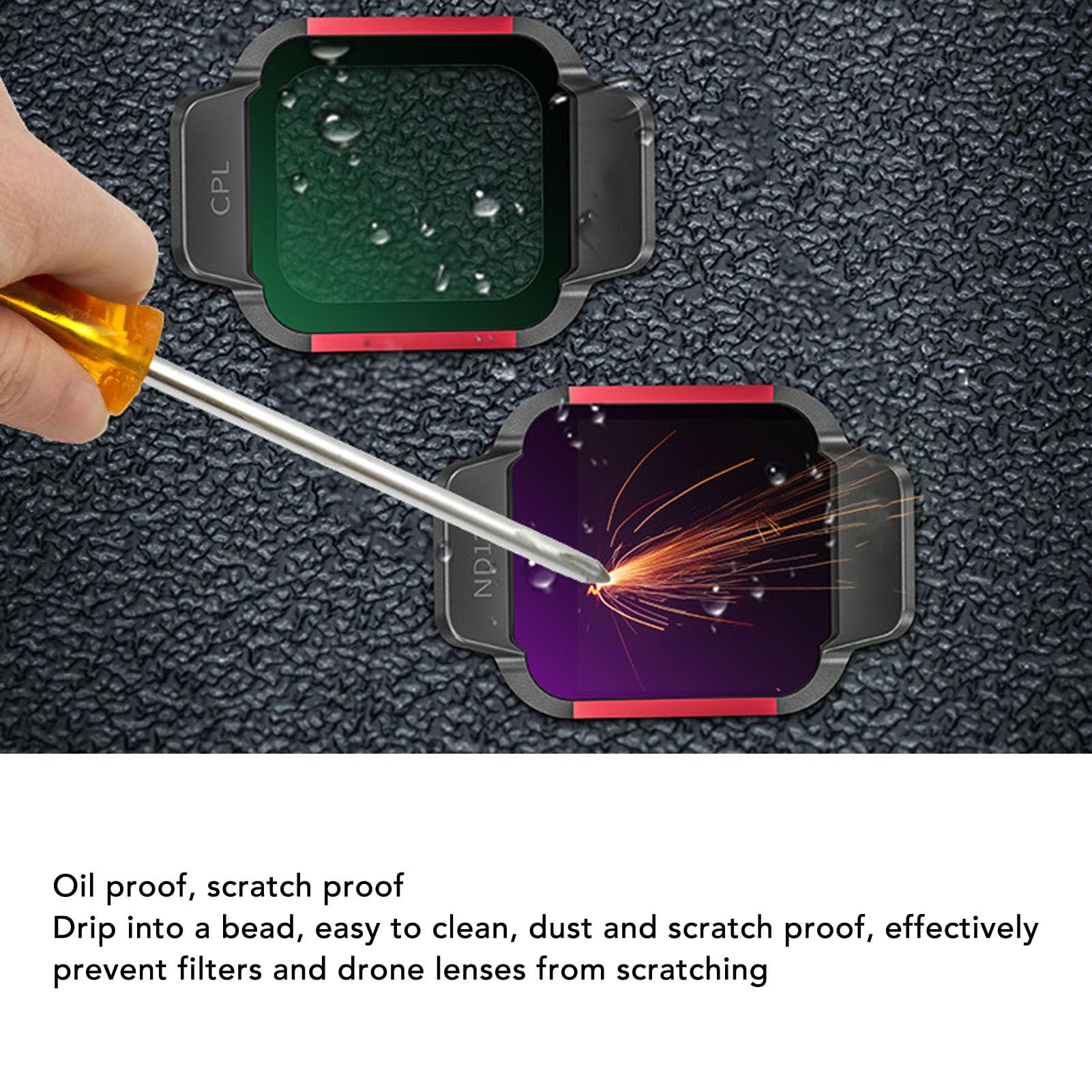 Akozon 6 in 1 Filtro per Lenti Drone Set per Flip Vetro Ottico CPL ND32 ND64 ND16 ND128 Filtri di Protezione con Scatola di Stoccaggio per Fotografia