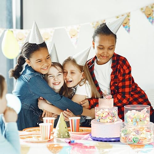 Miniatura 7 de 3 piezas de soporte transparente para pasteles con 3 luces LED, soporte de acrílico rellenable con tapa, soporte para pastel de boda, caja de pastel