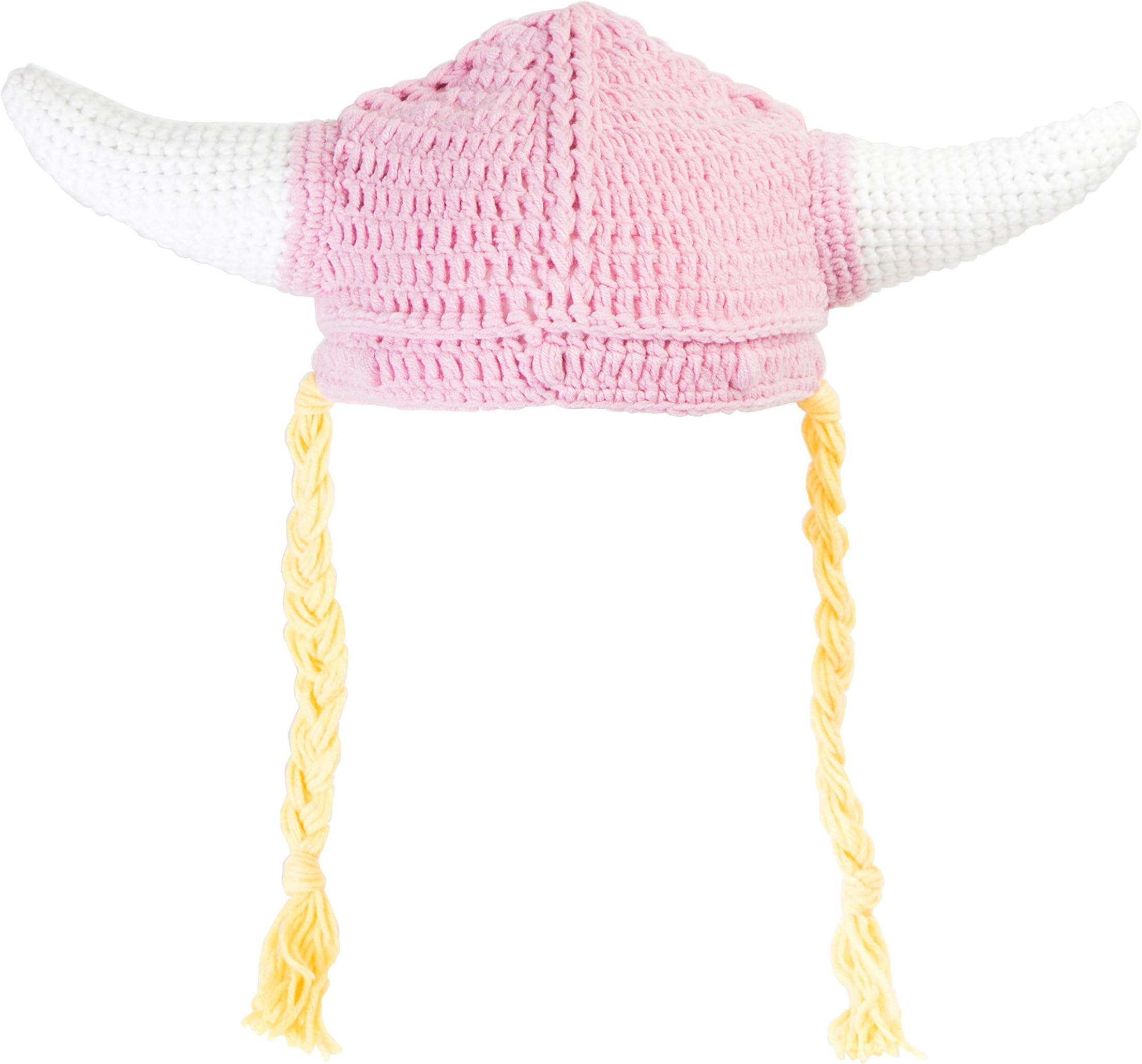 Moozels Viking Hat - Hand Made 100% Wool - Warm & Breathable - 0-6 Months Pink