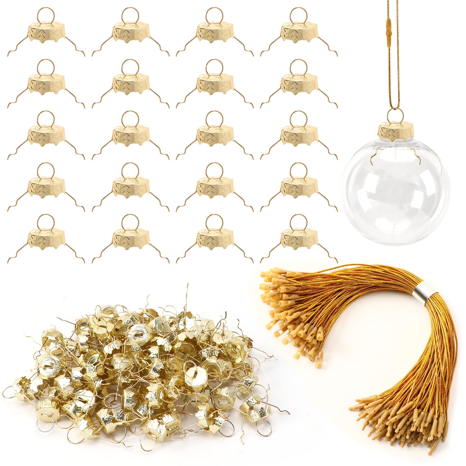 Boules de Noël et suspensions : ensemble de cordes pour décorations de sapin de Noël