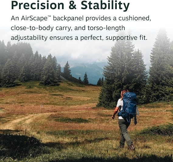 Osprey Kyte LT 45L Women's Backpacking Backpack - Lightweight Hiking & Camping Bag with Waterproof Raincover, Cascade Blue