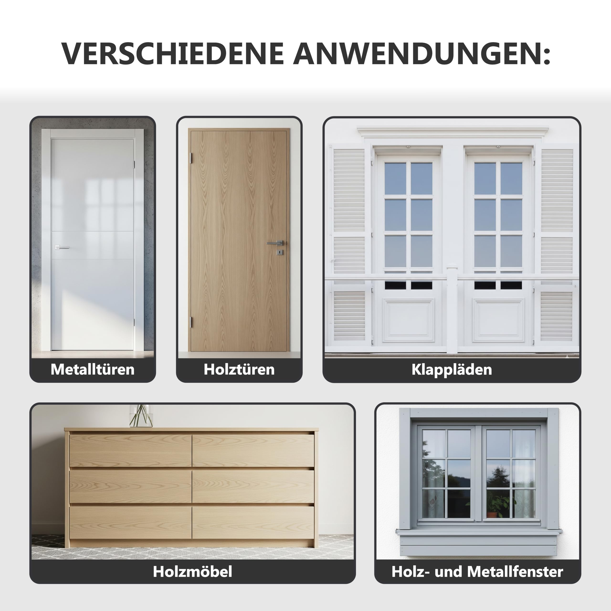 WO-WE Fensterlack Türenlack 3in1 Holzfenster Innen & Außen Reinweiss 2,5L