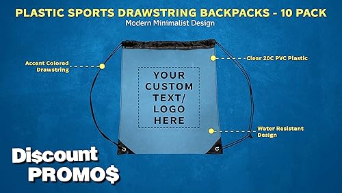 Miniatura 3 de DISCOUNT PROMOS Mochilas de plástico con cordón