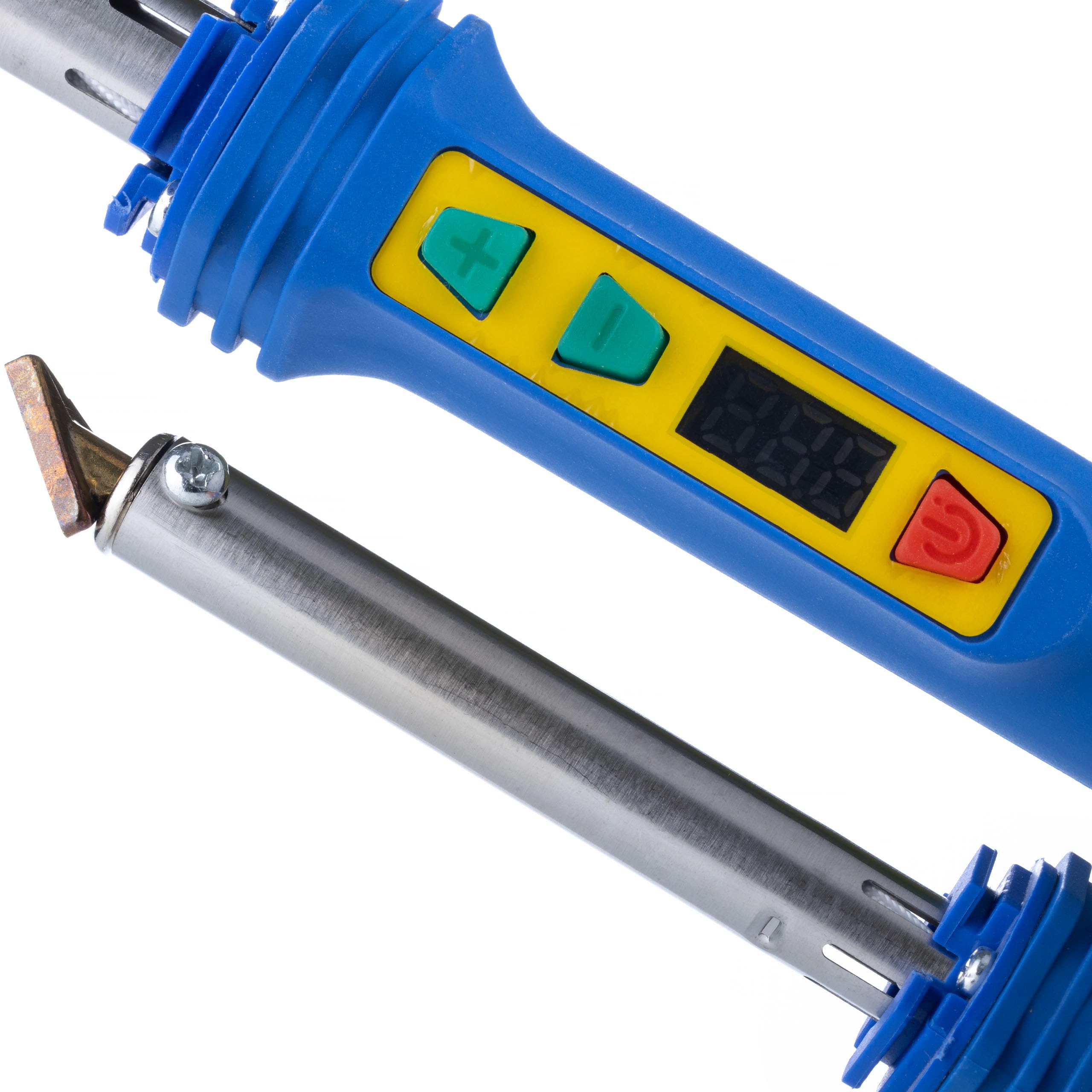 Lutownica żelazko do plastiku Rosfix Blue Kong 120W RBK120W + zestaw plastików (PU,TPO,PC,PP, PE, ABS, PA), 5 siatek, śrubokręt, groty, podstawka