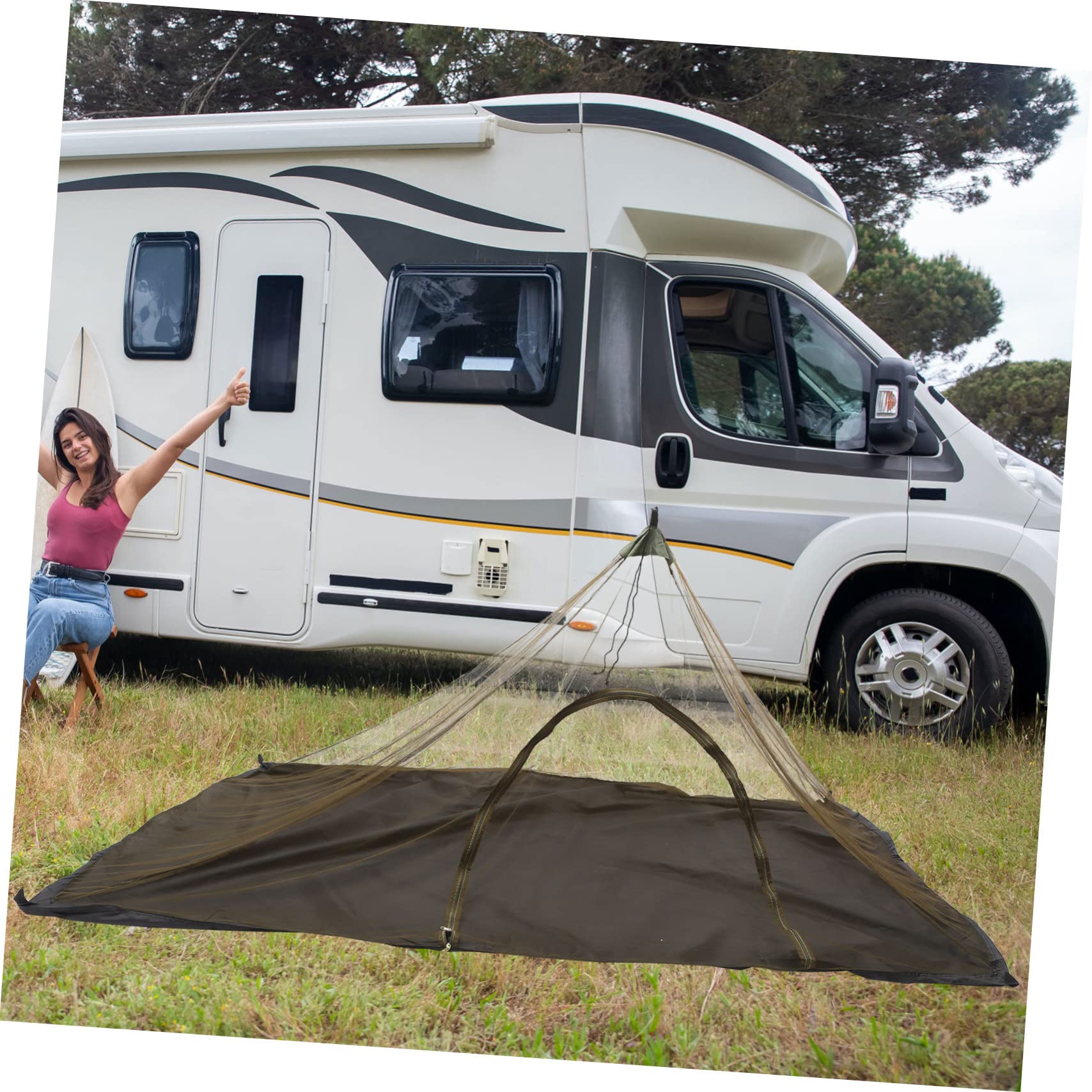 Mosquitera Portátil para Camping con Base Oxford Puerta con Ligera y Reutilizable para y Excursiones