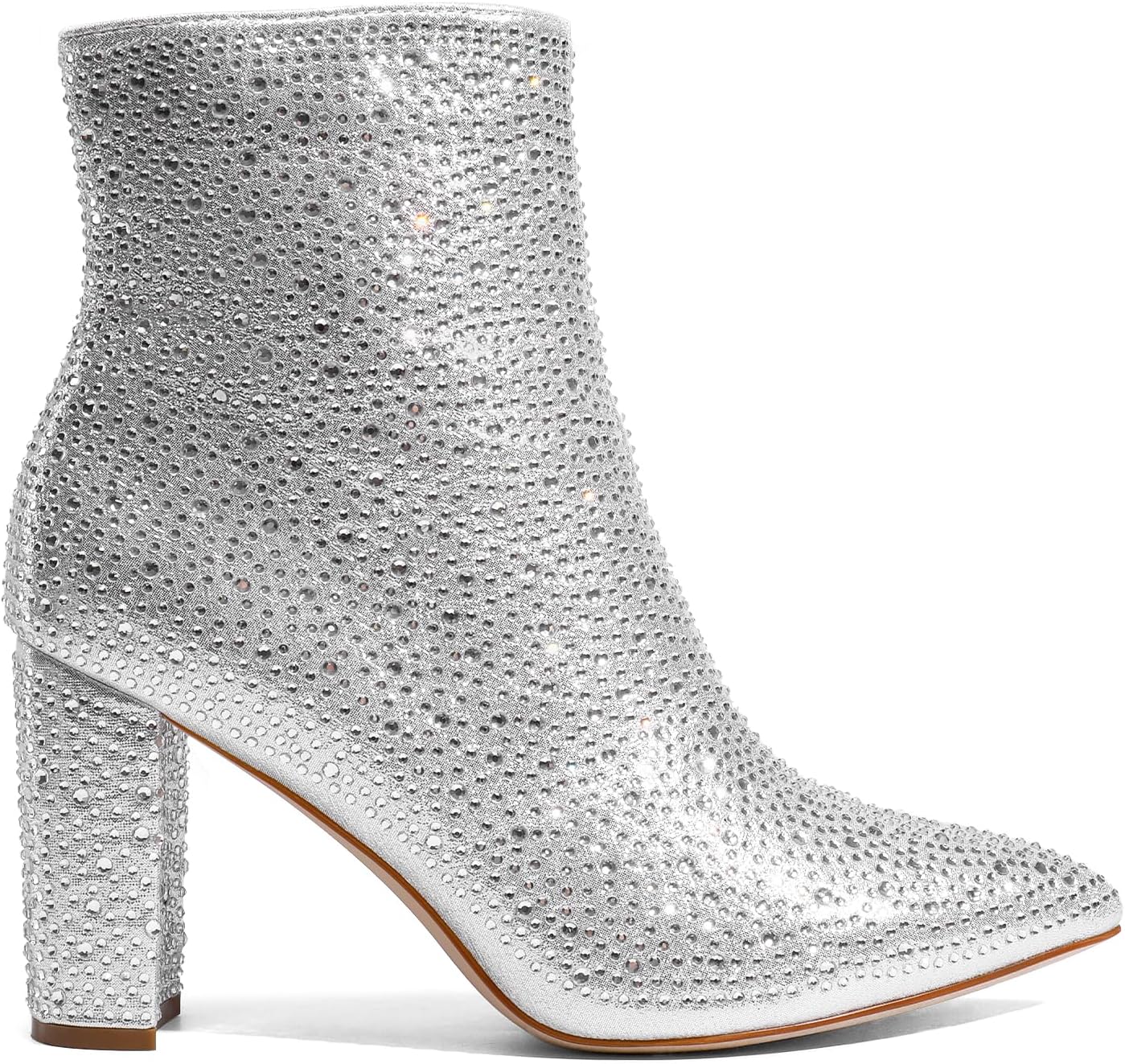 DREAM PAIRS Women's Chunky Heel Ankle Booties Pointed Toe Short Boots - Image 3