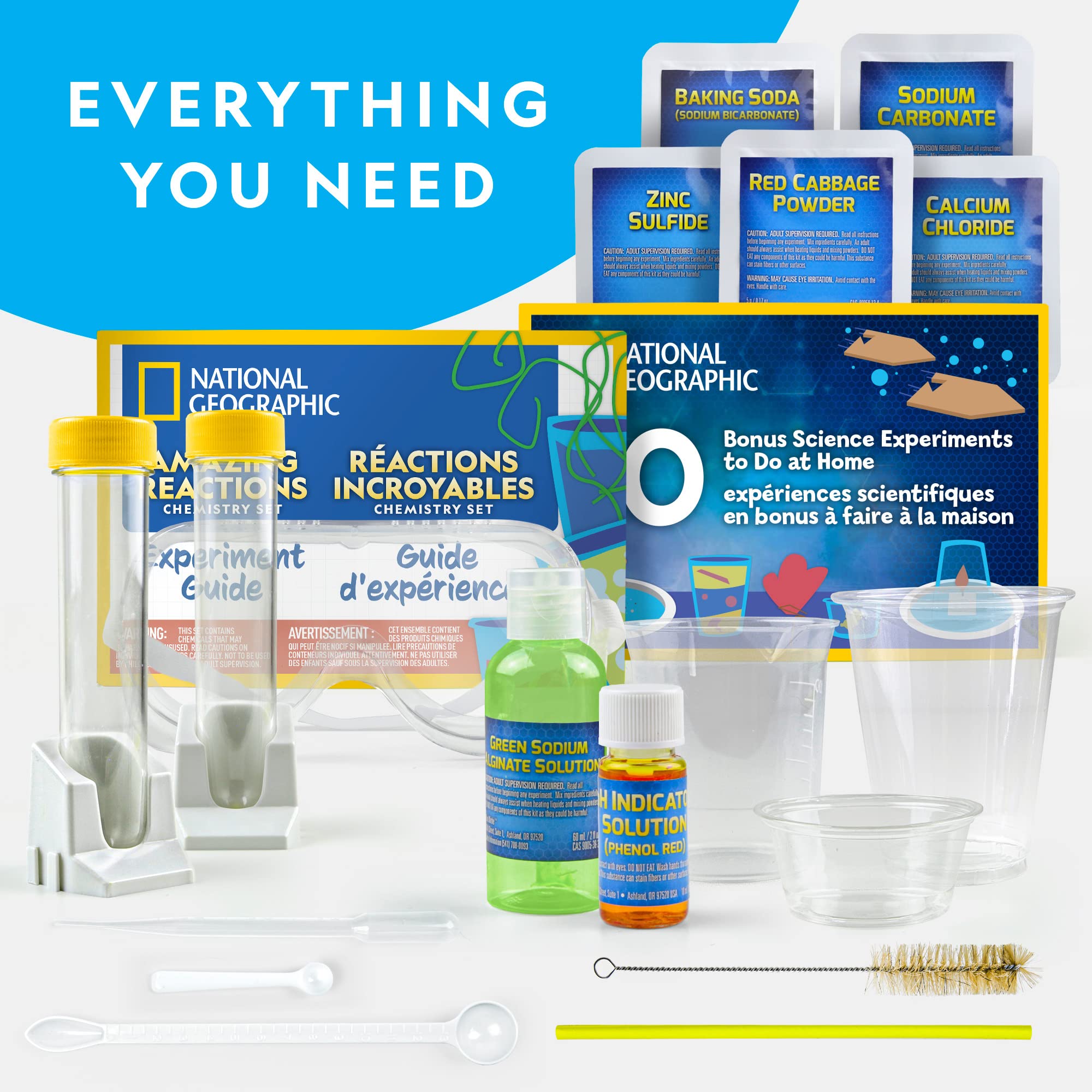 National Geographic Chemistry Set for Kids - Chemistry Kit with 20