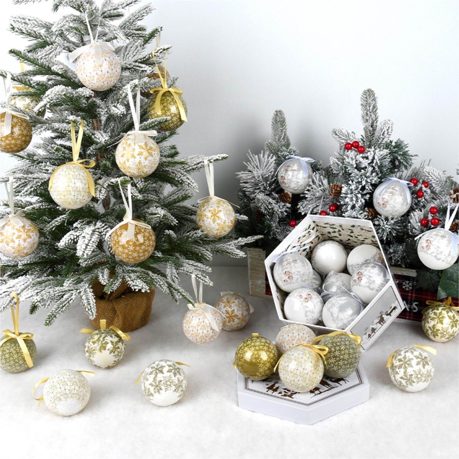 Baumschmuck 14 Christbaumkugeln Mit 7,5 cm Durchmesser Zur Dekoration Ihres Zuhauses Weihnachtskugeln(Multi-colored3)