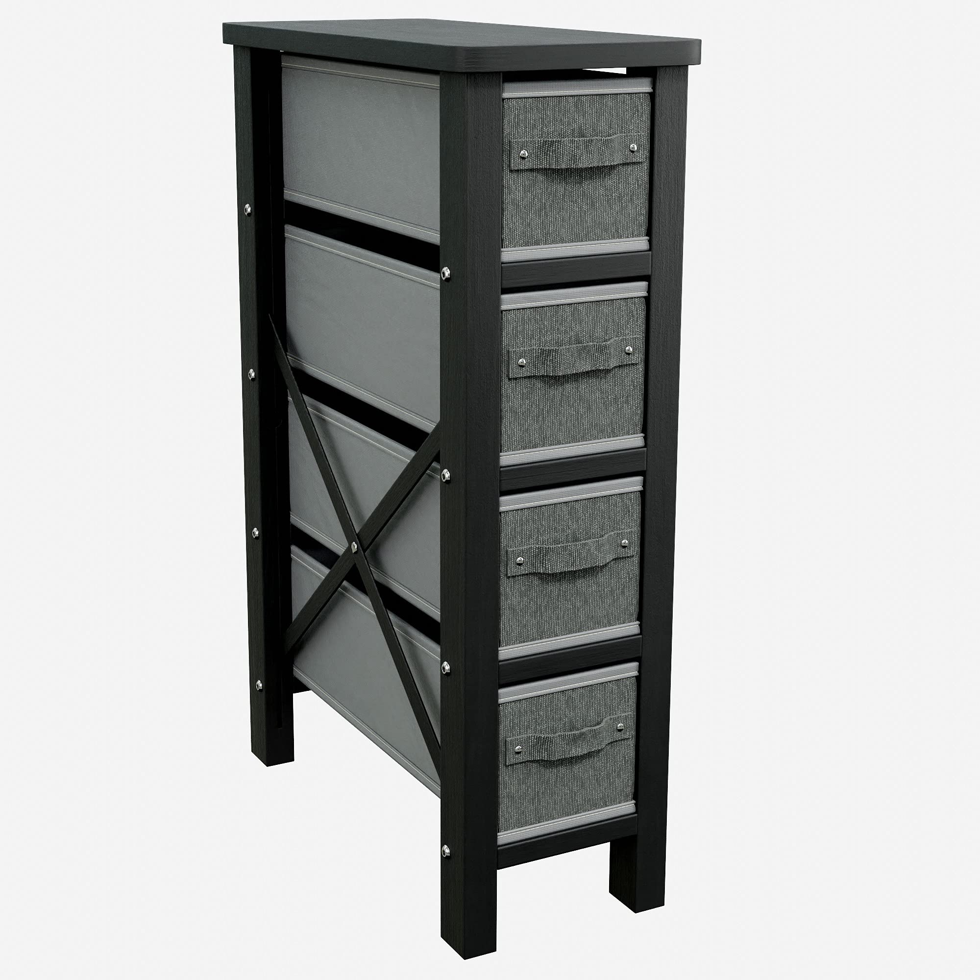 Edenbrook 4 Drawer Storage Organizer - Organization and Storage - Room Organization - Charcoal/Black Storage Drawers
