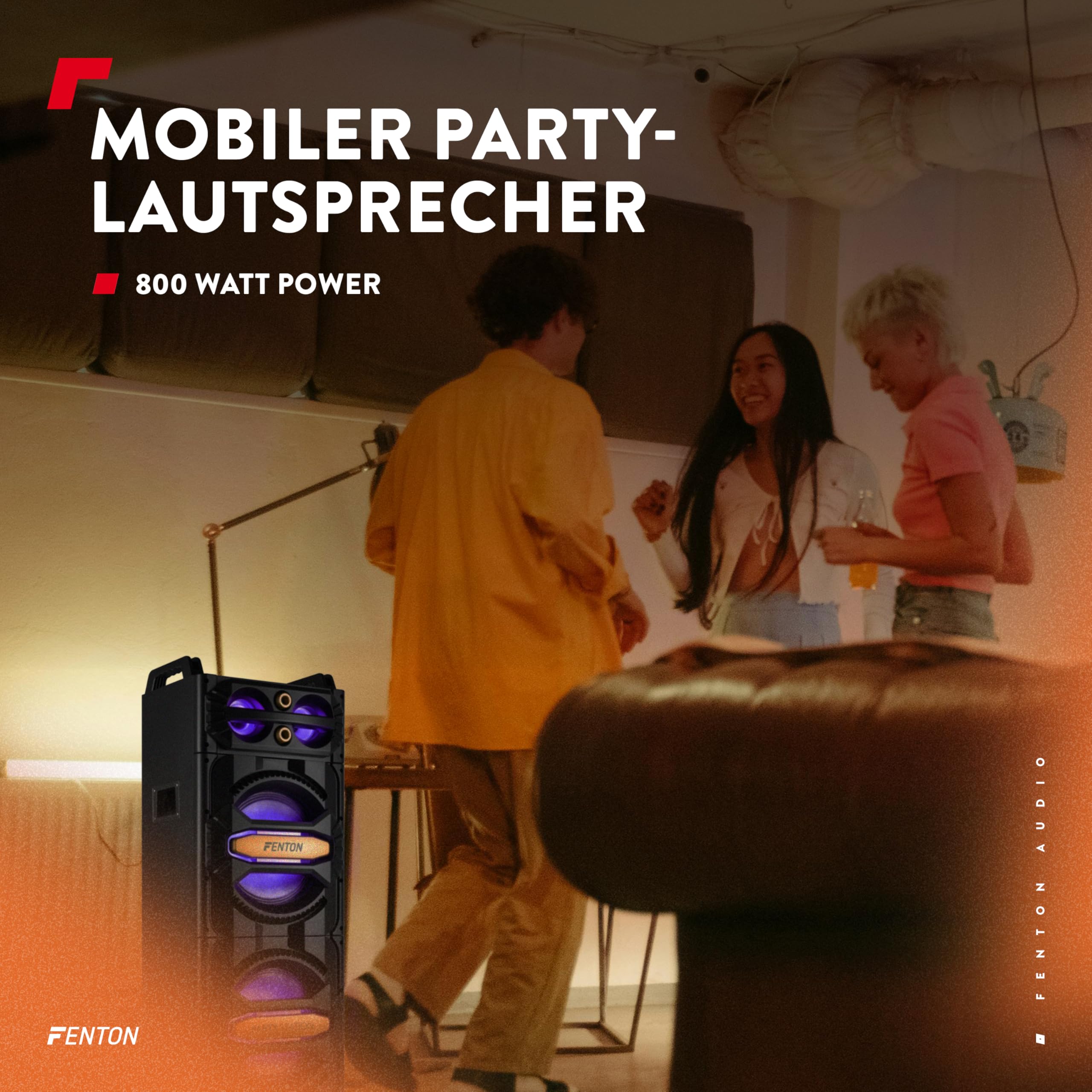 Fenton LIVE2102 - Bluetooth Karaoke Machine mit Microfon und LED-Licht - Dettaglio