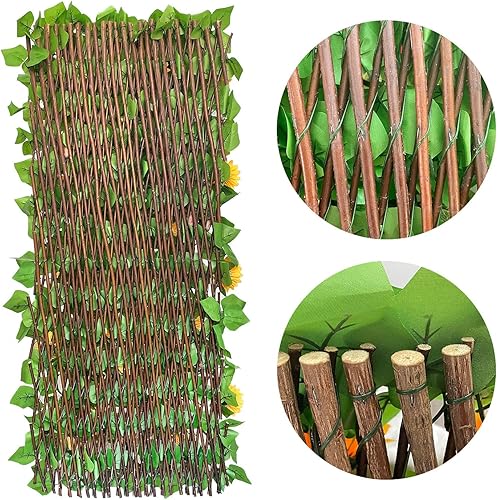 Miniatura 4 de Sumery Pantalla de Privacidad de Valla Expandible para Balcón Patio Exterior, Panel Decorativo de Cercado de Hiedra Artificial, Setos Artificiales