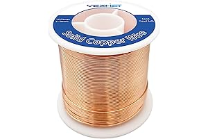 99.9% Solid Bare Copper Wire(18 Gauge(1.0MM), 213Ft), Dead Soft 1 Pound Spool...