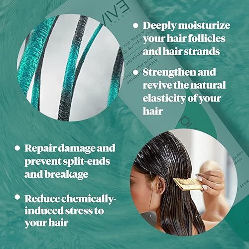 Miniatura 3 de REVIV3 PROCARE Mend Mascarilla reparadora del cabello, mascarilla de queratina profundamente hidratante para cabello seco y dañado, máscara para el