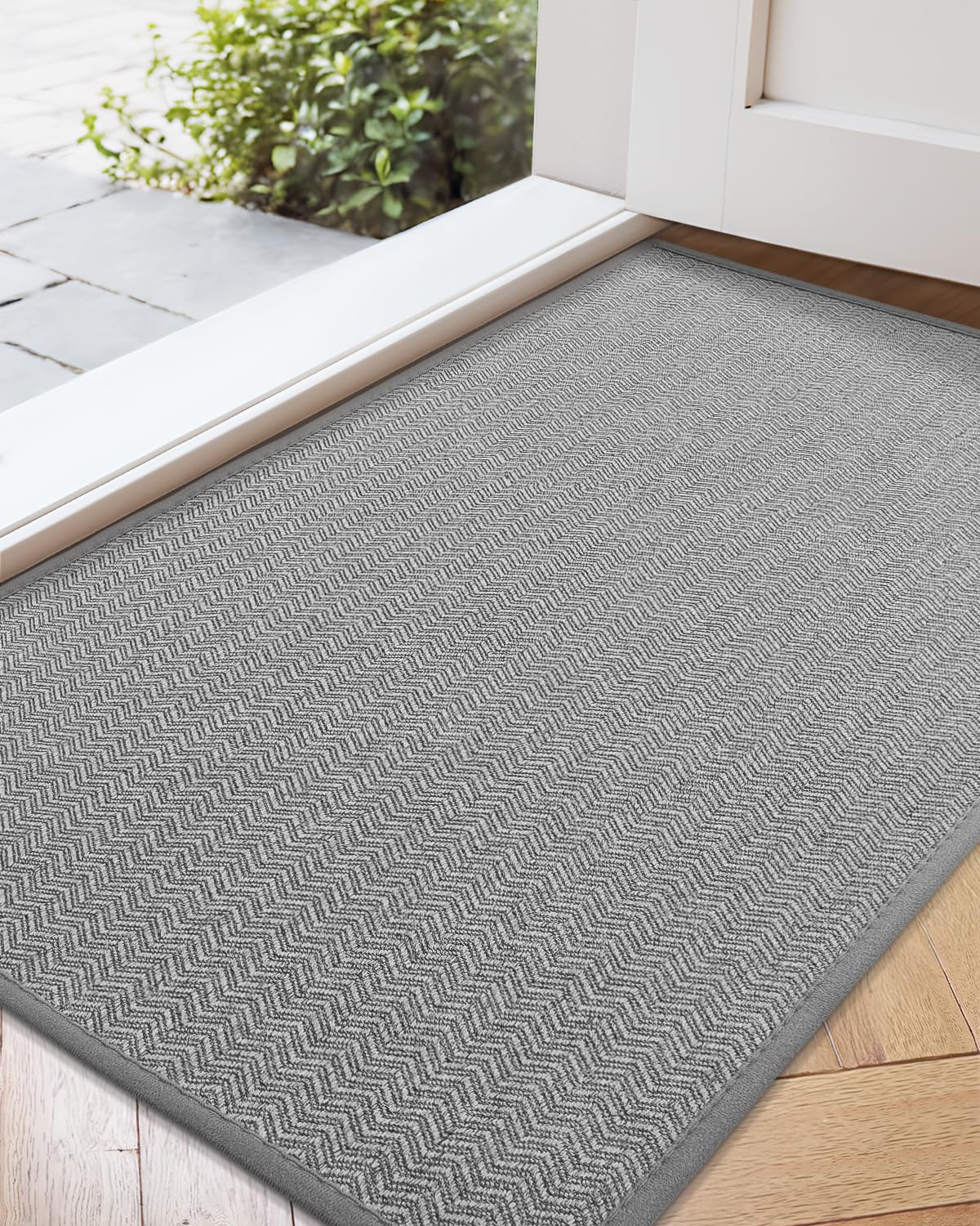 Zerbino Ingresso Interno Antiscivolo COLOR&GEOMETRY 60x110 Cm | Tappetino Assorbente E Lavabile Per Cane, Porta E Corridoio, Colore Grigio