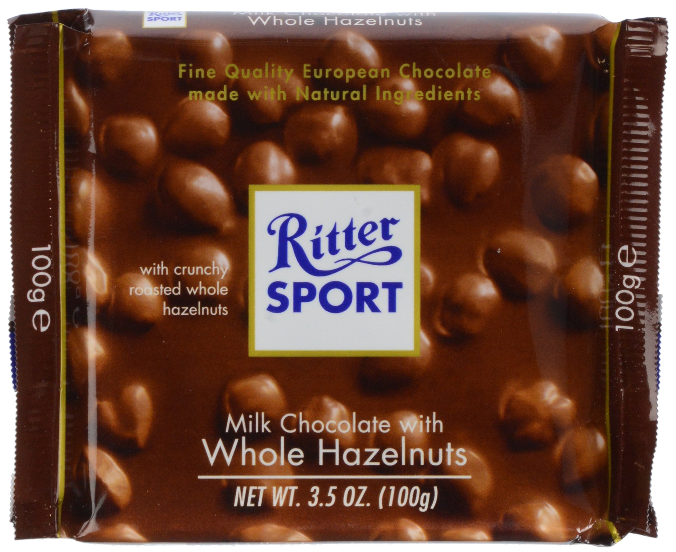 Ritter SportMilk Chocolate Hazelnut Square Bar, 3.5 oz