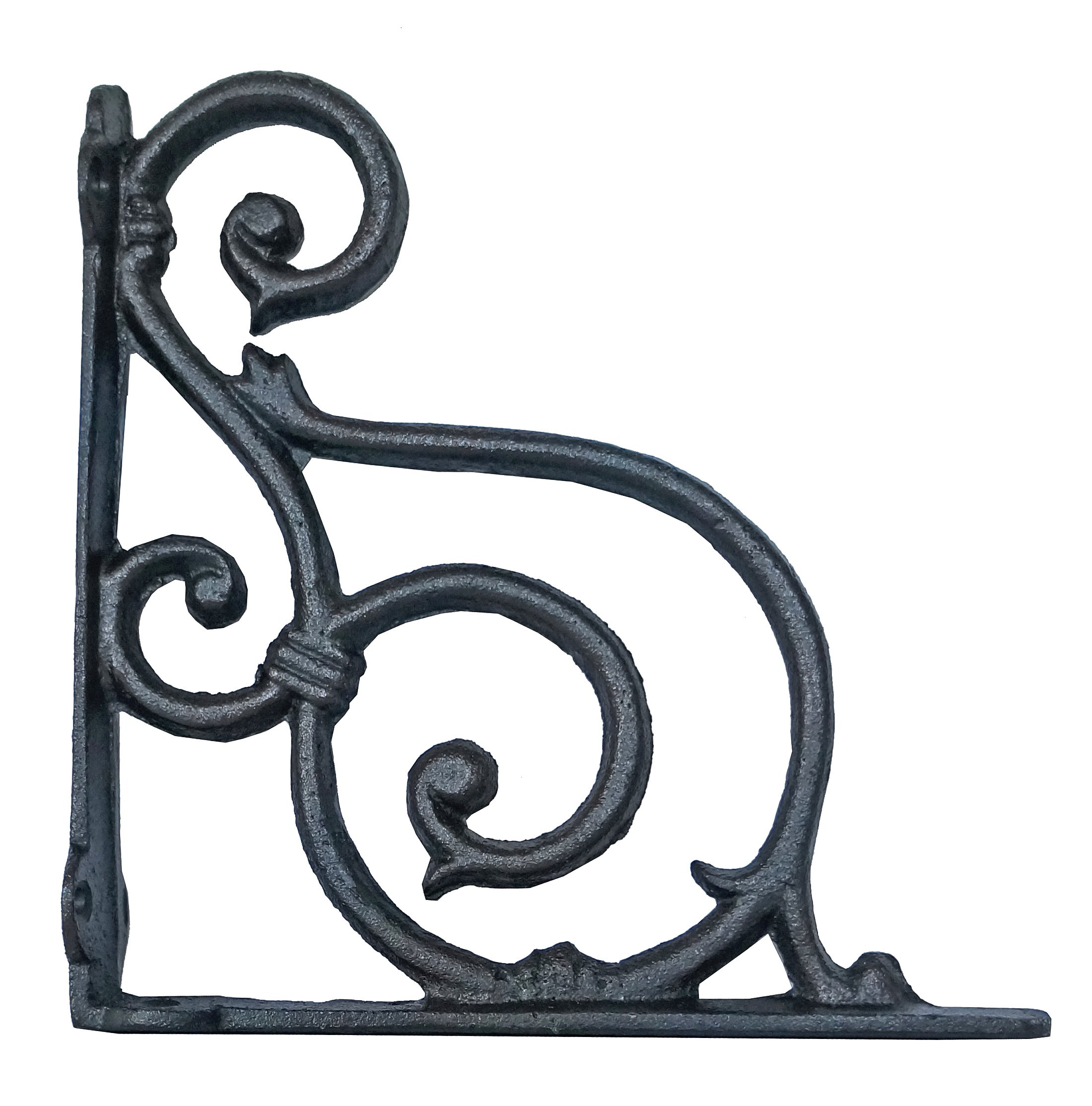 NACH js-90-059 dekoracyjny wspornik półki (2 sztuki), średni, czarny (19 x 19 x 3,8 cm)