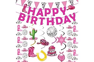 Disco Cowgirl Birthday Party Decorations for Kids: Cowgirl Disco Garland