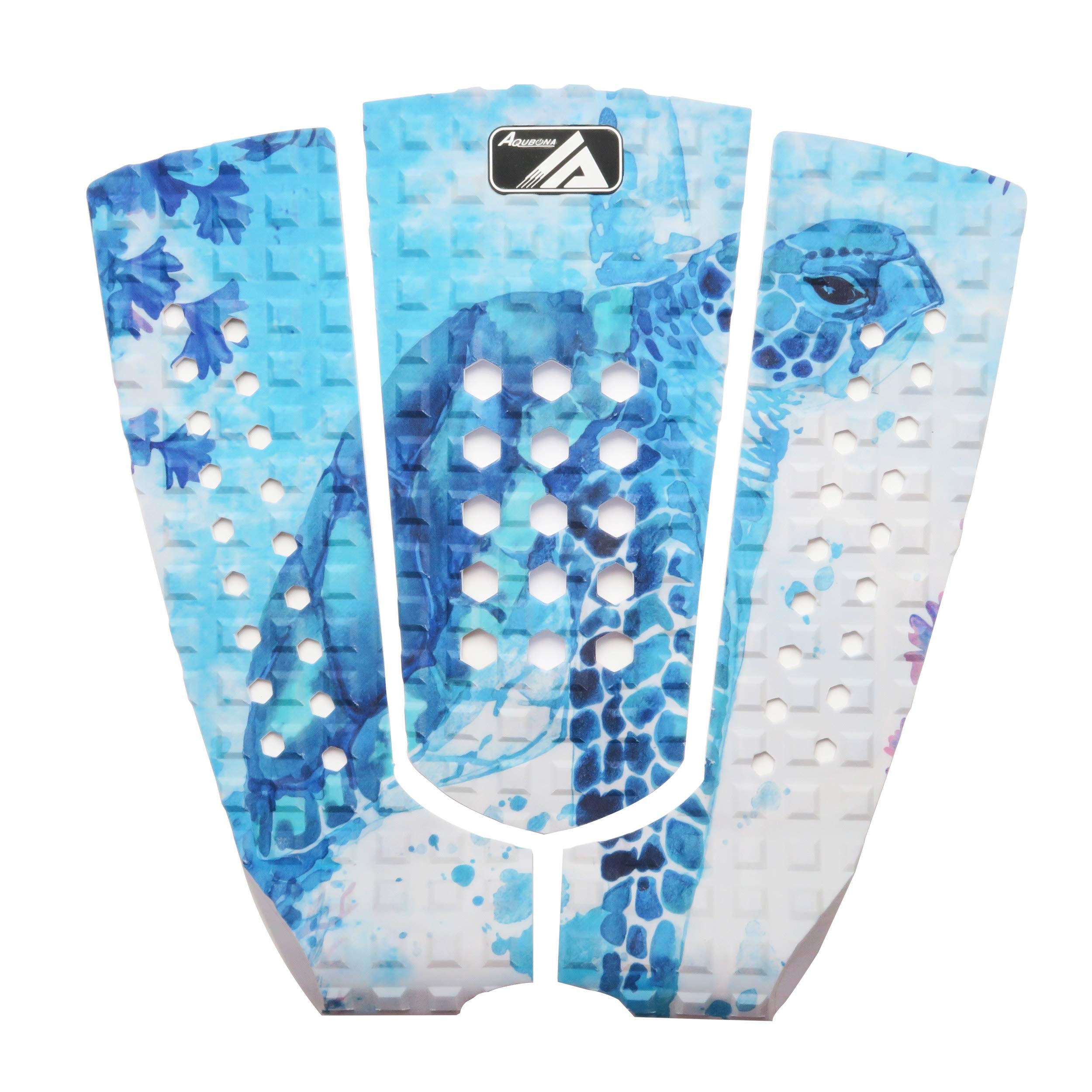 AQUBONA 3 Pezzi Stomp Pad Tavola da Surf Eva Trazione Anteriore Pad con Adesivo Coda Pad Professionale Applicabile Tutte Le Tavole da Surf, Shortboard, Longboard, Skimboard