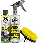 Chemical Guys Foaming Citrus Fabric Clean & Drill Brush Kit - High-Foaming Stain & Odor Remover for Car Carpets, Upholstery & Floor Mats - Deep Cleans & Deodorizes, Citrus Scent - 16 fl oz