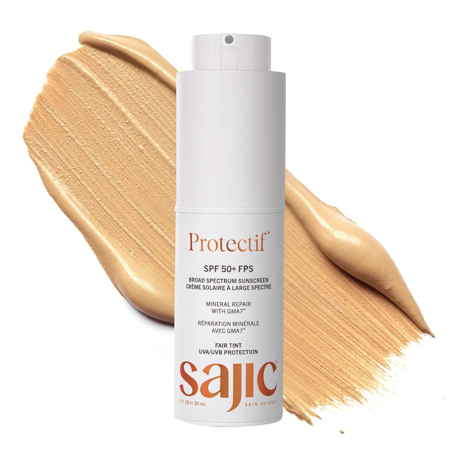 Mineral Sunscreen SPF 50+ – 30ml Fair Tint Sunscreen, No White Residue For all Skin Types – Protect Skin, Aging – Hydrating, Non-Comedogenic, Cruelty-Free