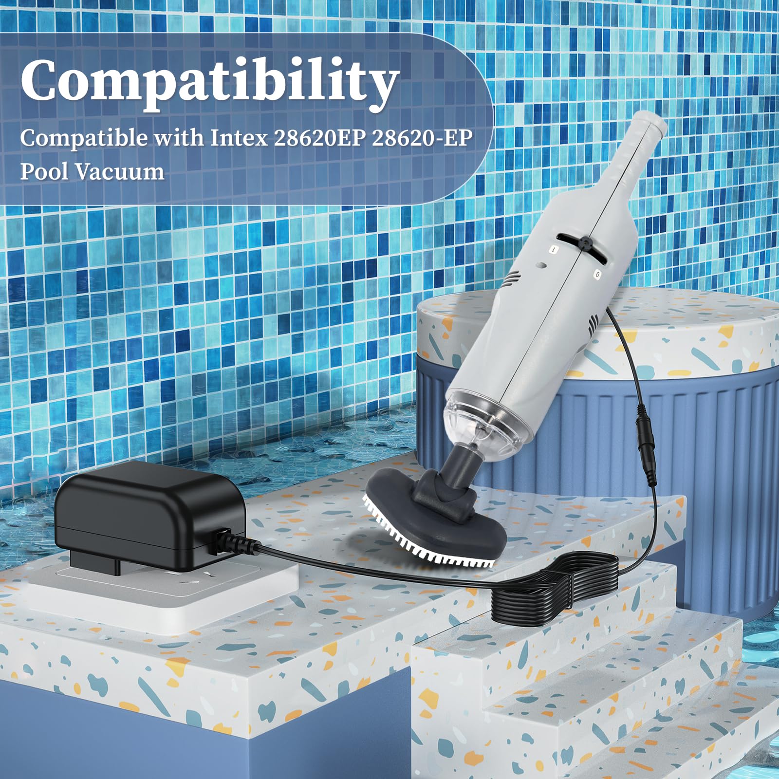 Chargeur Aspirateur Piscine Compatible Avec Intex 28620
