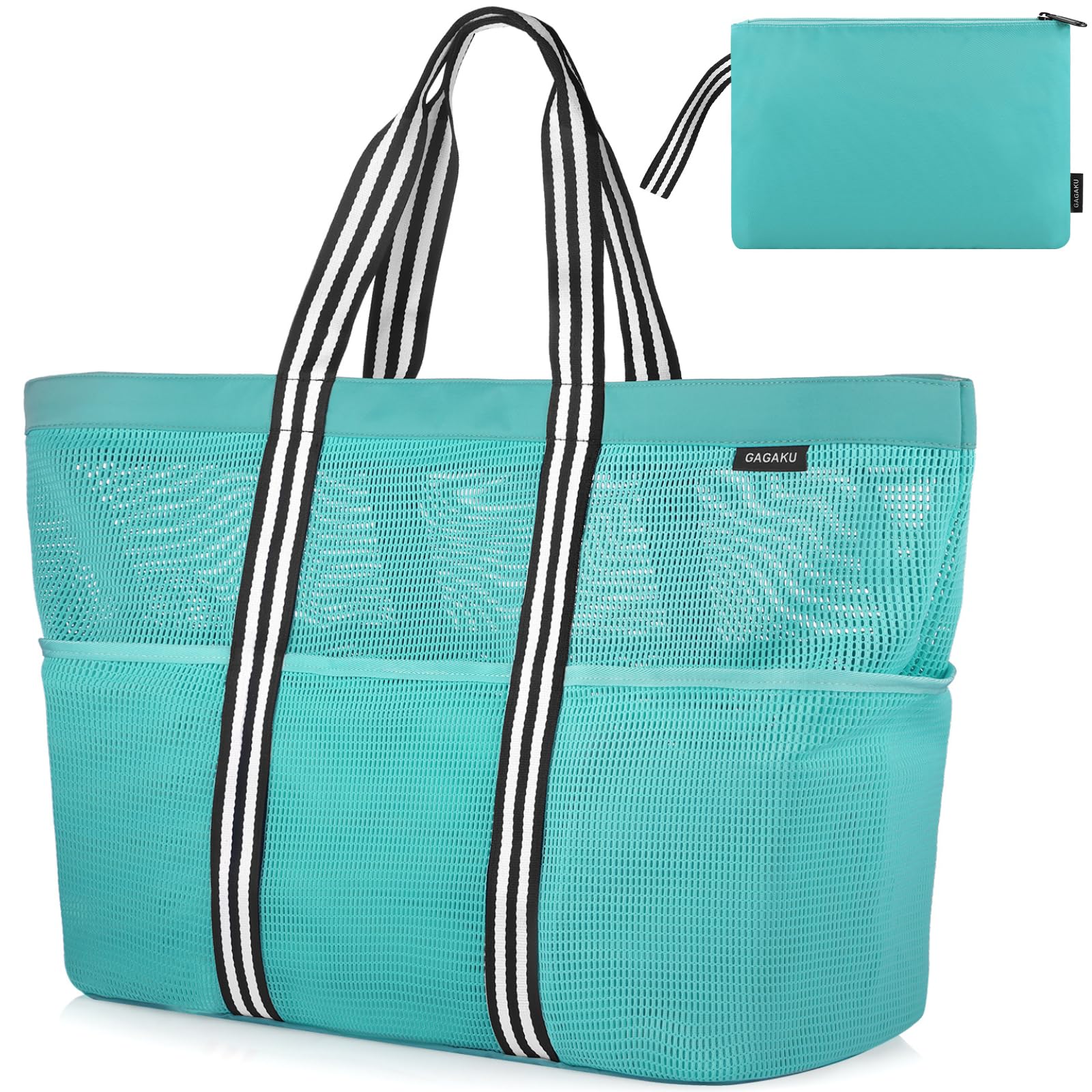 GAGAKU XXXL Bolsa Extra Grande de Malla de Playa, Bolsos Totes para Mujer Bolsa de almacenamiento para Playa y Bañarse y Natación