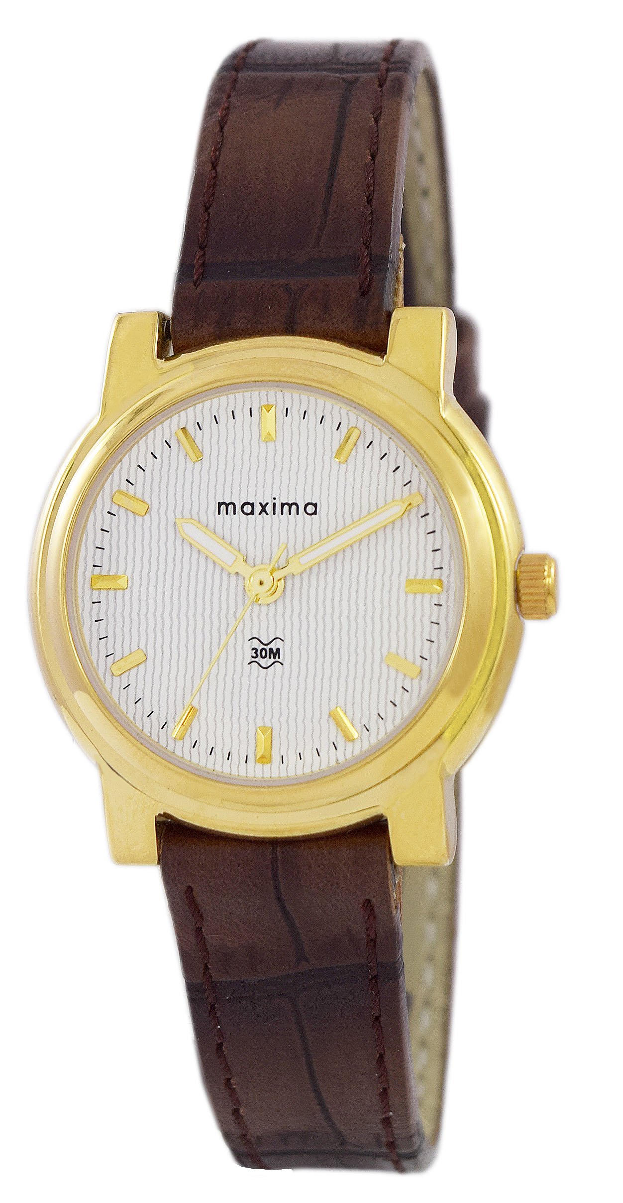 Maxima Leather Analog White Dial Women Watch-O-45002Lmly, Gold Band (B0718WXBG9) Amazon Price History, Amazon Price Tracker