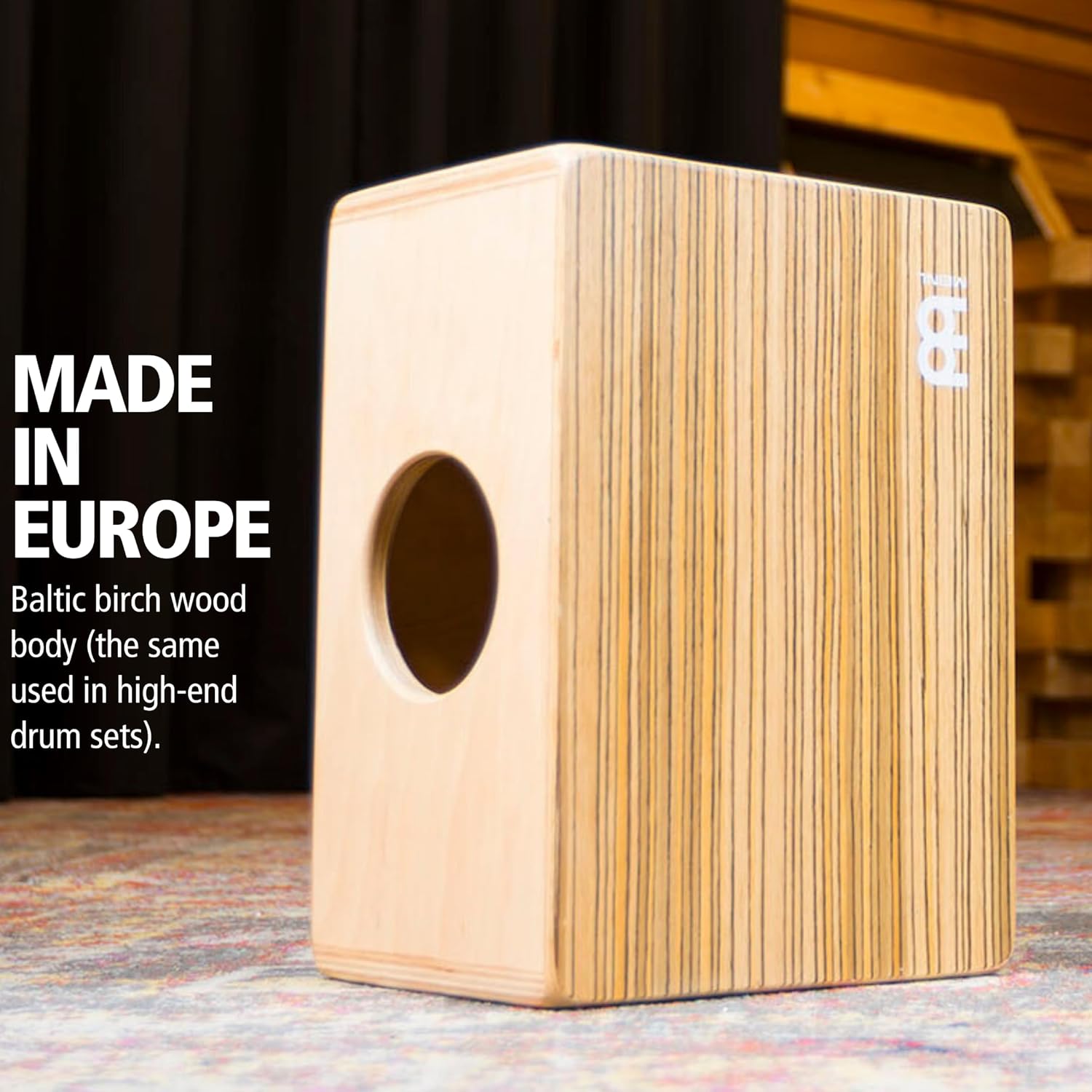 Meinl Percussion Boxito Hand Drum with Dual Bongo/Snare Cajon Surfaces—Made in Europe—Baltic Birch, 2-Year Warranty (TMBX)