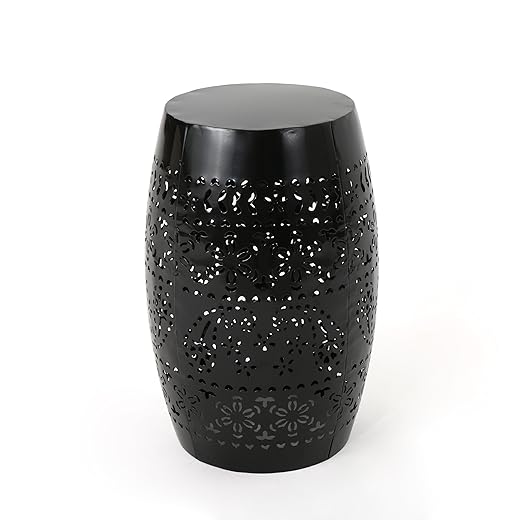 Christopher Knight Home Ruby Outdoor 12" Iron Side Table, Black