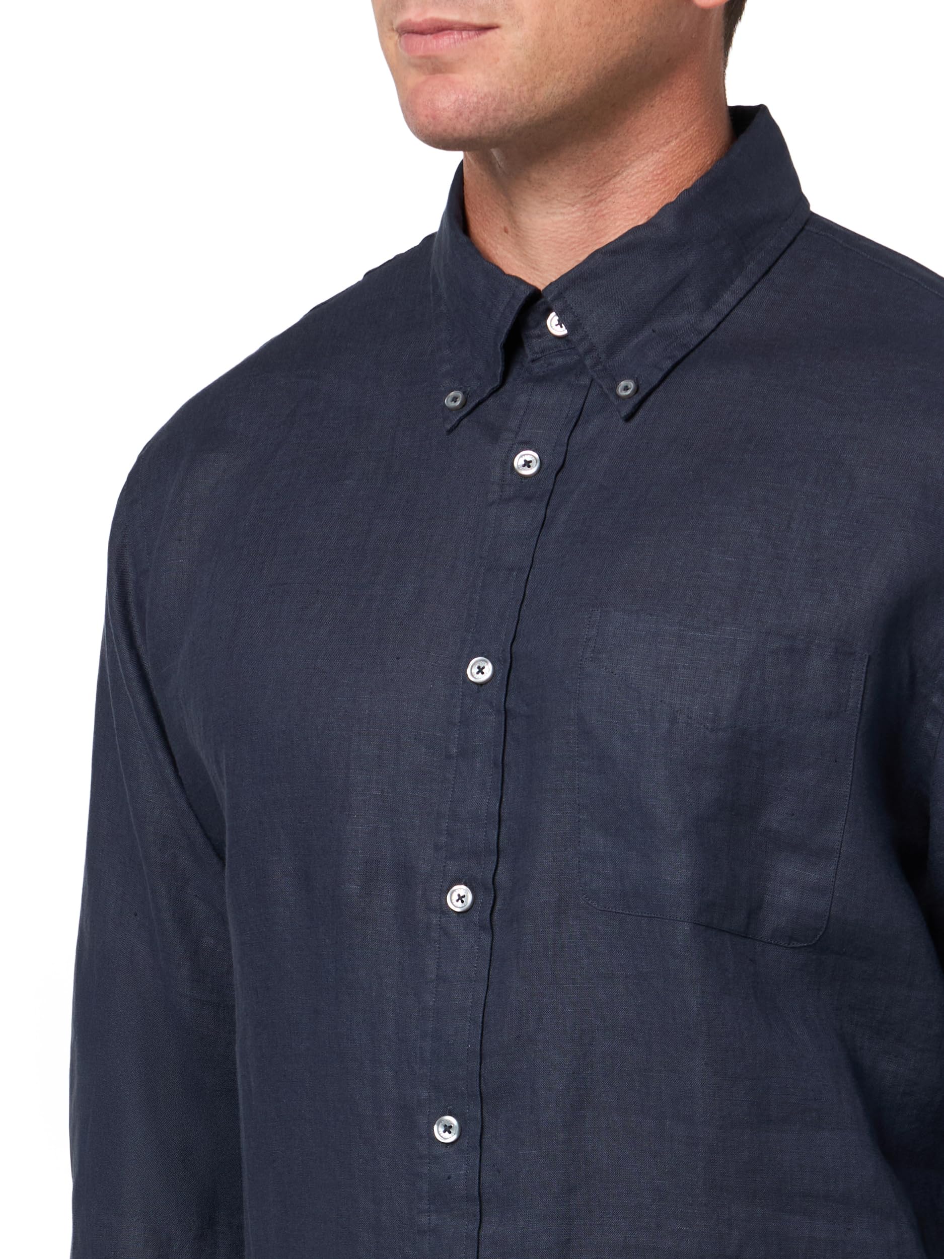 Brooks Brothers Irish Linen Sport Shirt Camisa Deportiva de Lino irlandés Hombre
