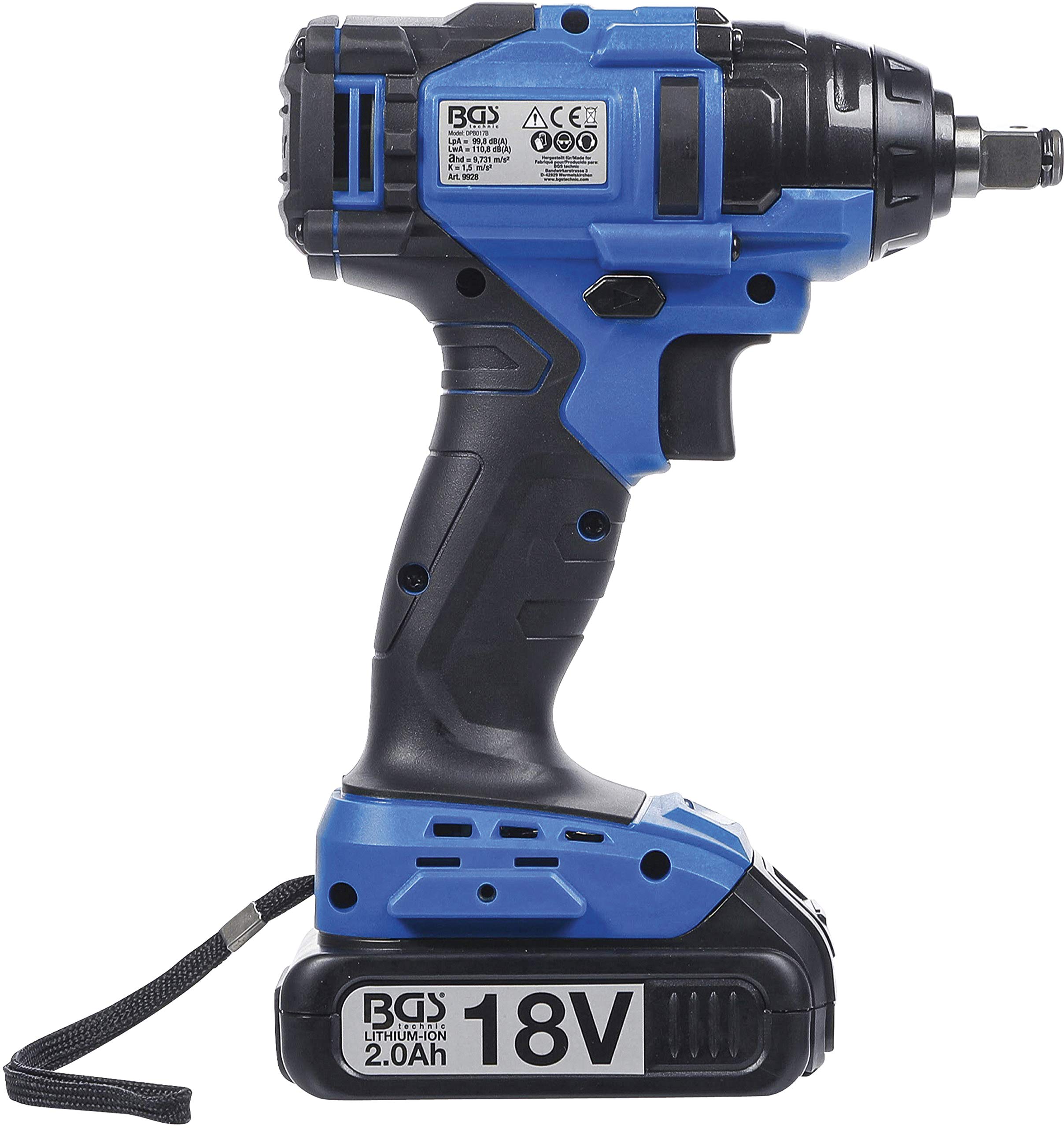 BGS 9928 | Avvitatore a percussione a batteria | extra corto | 250 Nm | max. 2.500 giri/min. | 18 V