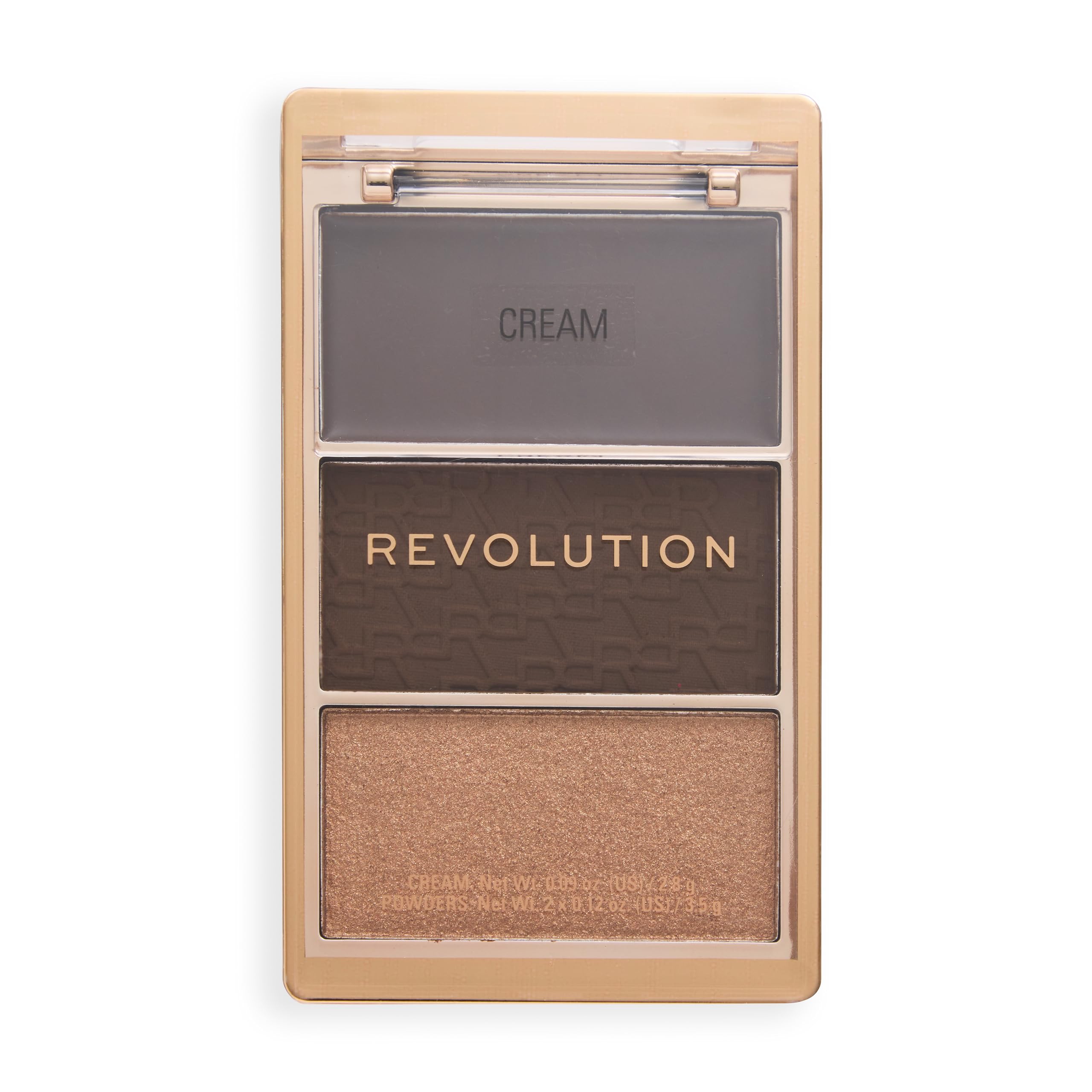 Revolution The Bronze Icon, Highly Pigmented Bronzer Makeup Palette, Infused with Hyaluronic Acid for Glowing, Hydrated Skin, Cocoa Deep, 10g