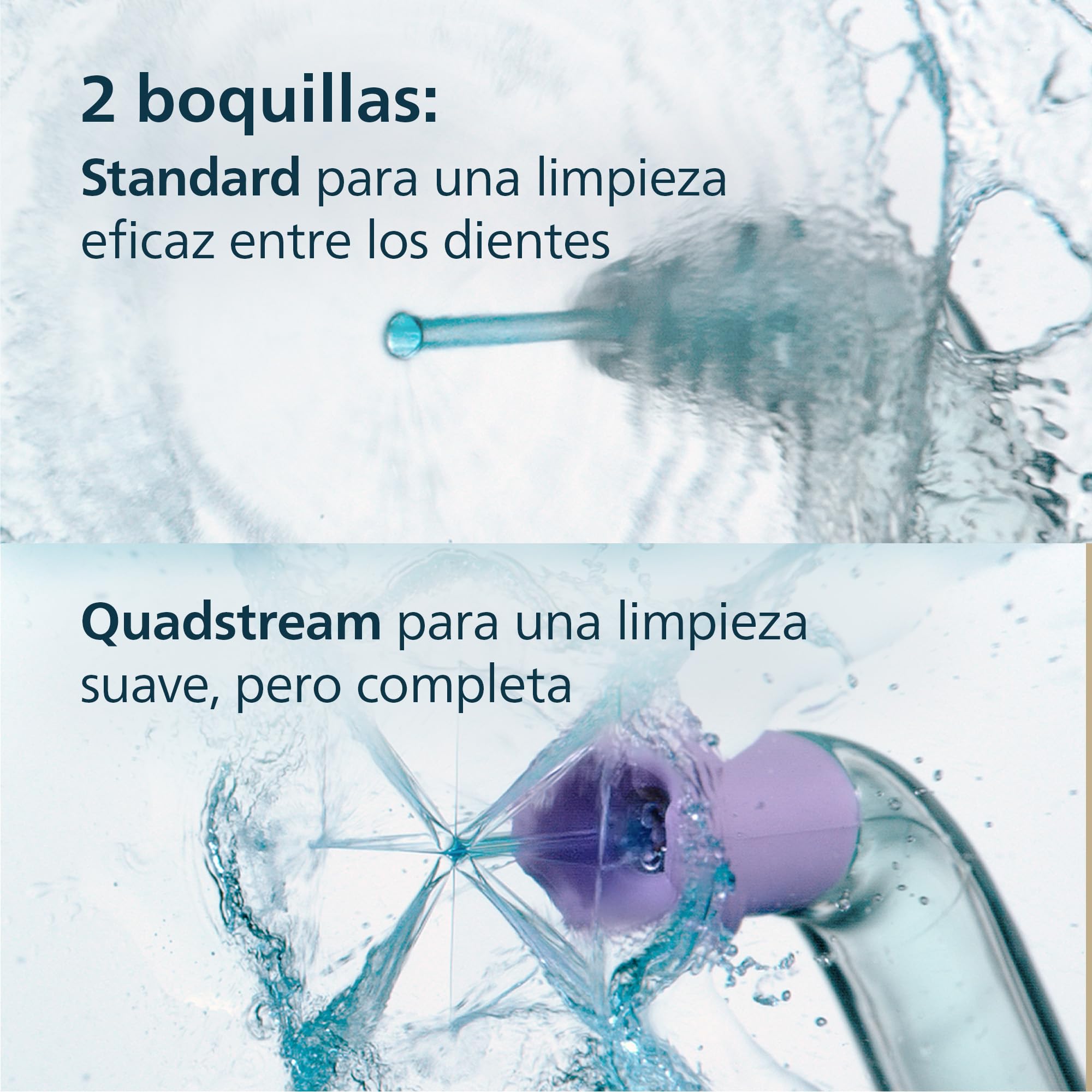 Philips Sonicare Power Flosser 3000 Irrigador oral sin cable Quad Stream Pulse Wave HX3826/31 Negro