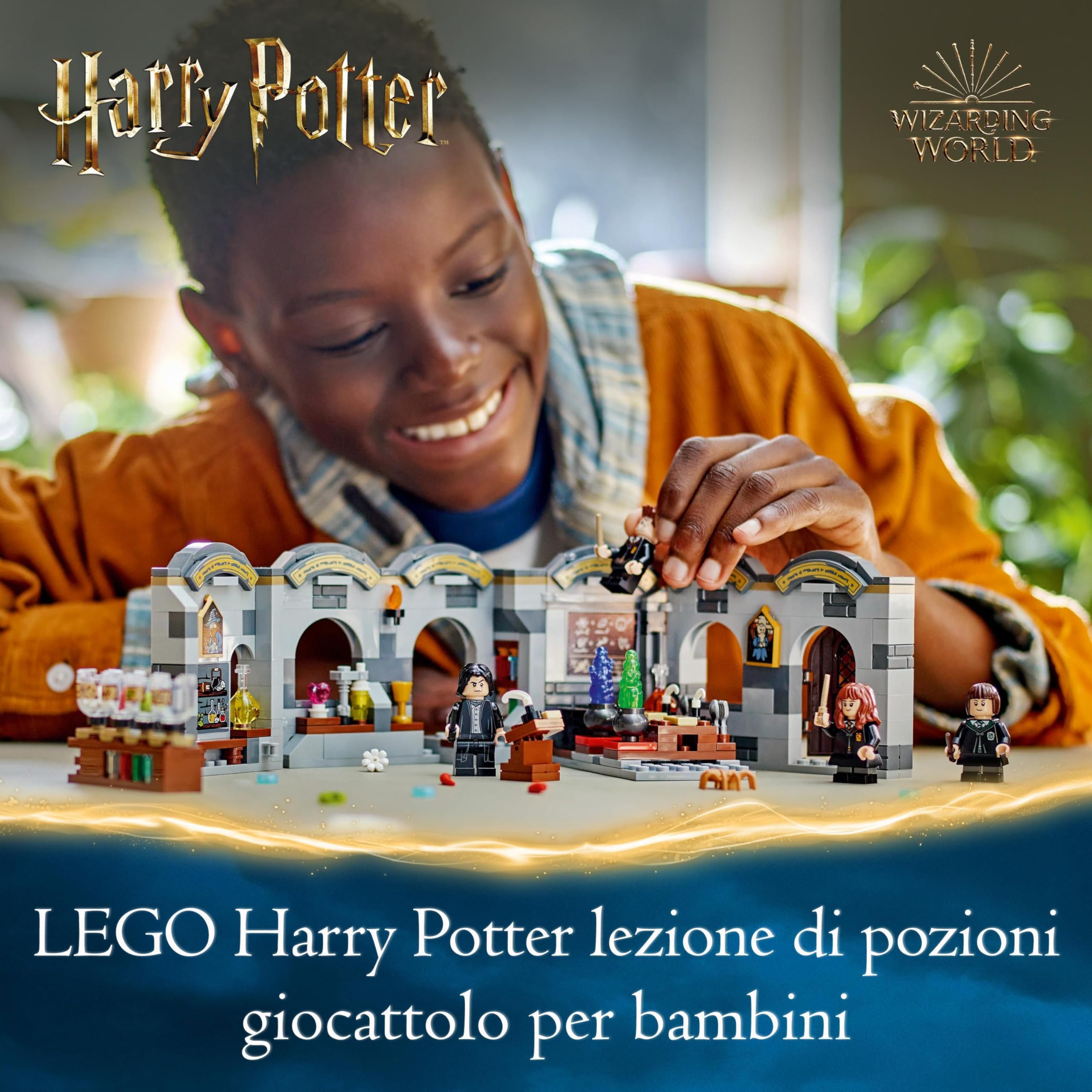 LEGO Harry Potter Castello di Hogwarts: Lezione di Pozioni, Aula Giocattolo da Costruire per Corso di Magia, Giochi per Bambini e Bambine da 8 Anni con 4 Minifigure, Idea Regalo da Collezione 76431