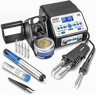 X-Tronic 8000 Series - 8020-XTS - Dual Soldering Iron/Tweezers Station • ESD Safe • 5 Solder Tips • 6 Temp Presets • Auto Shut Down Function • Calibration Function • °C/°F Conversion • Sleep Timer