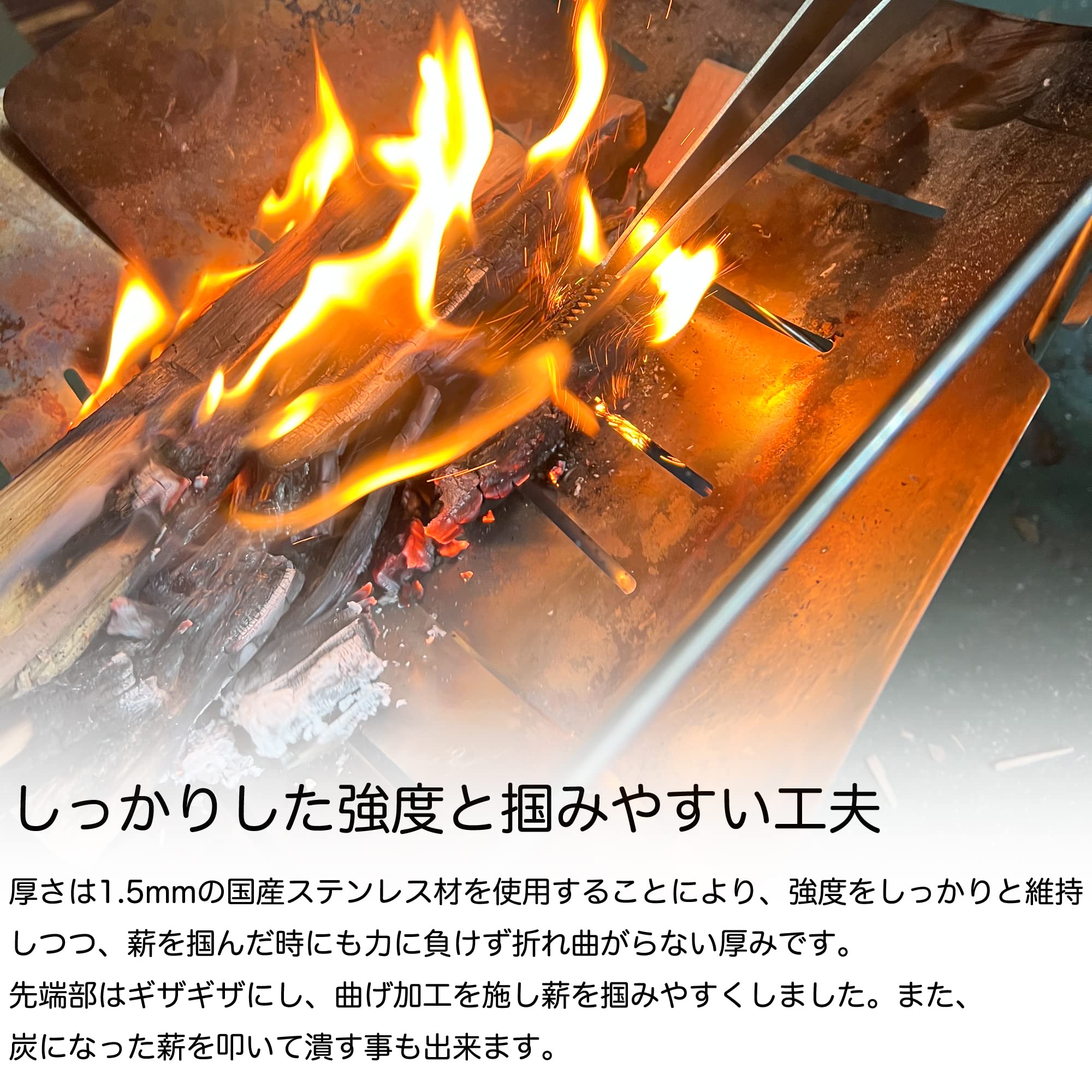 鍛造折り畳み式鉄のフライパン22センチ ソロキャンプ 焚き火